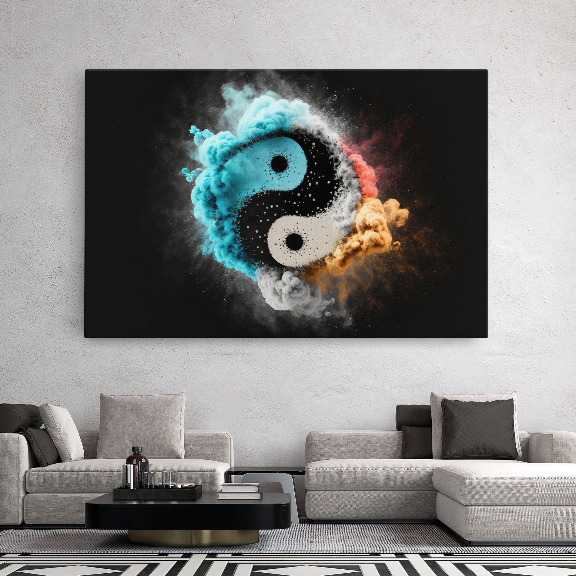 Leinwandbild Blue Smoke Yinuang mockup 2