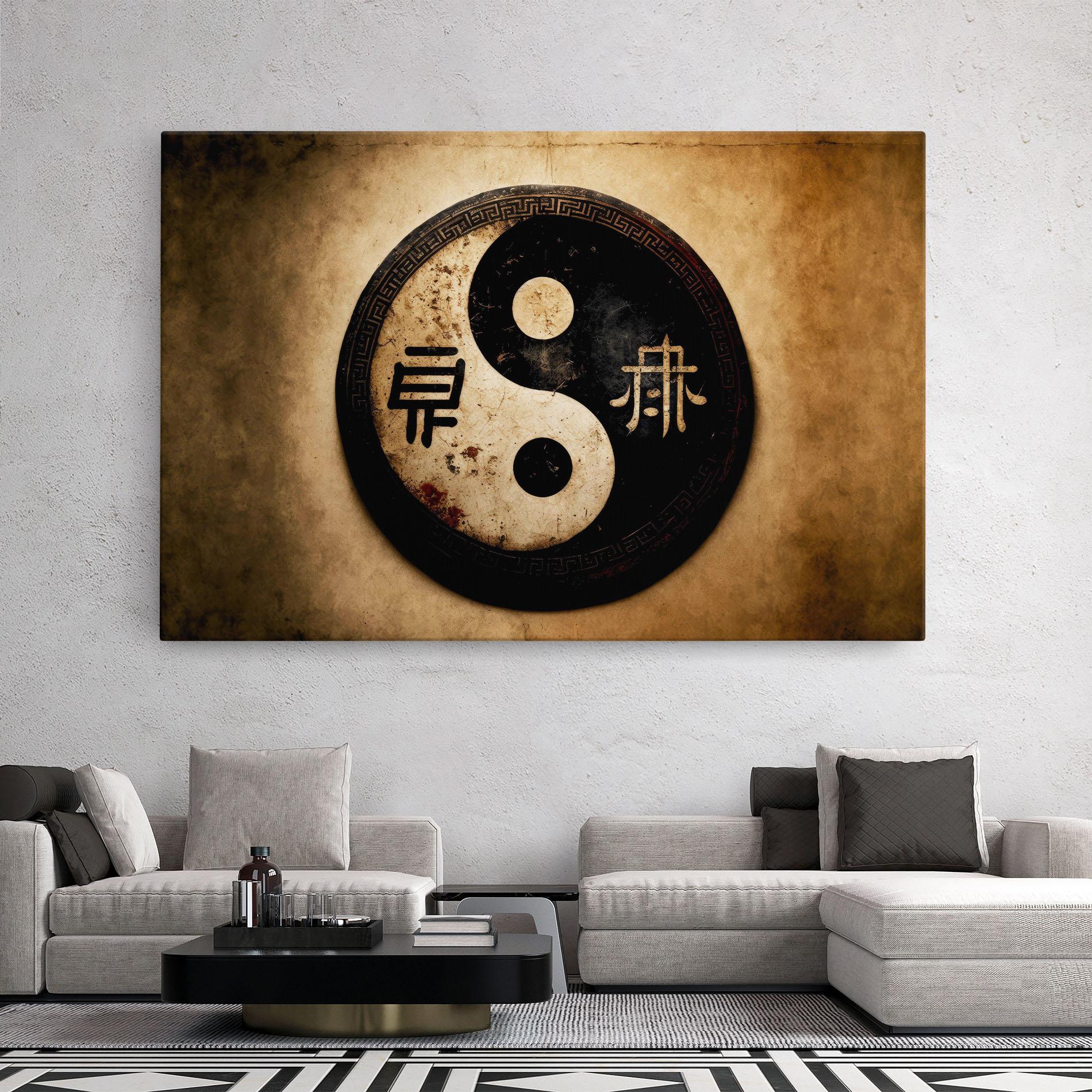 Leinwandbild Chinese Yinyang mockup 2