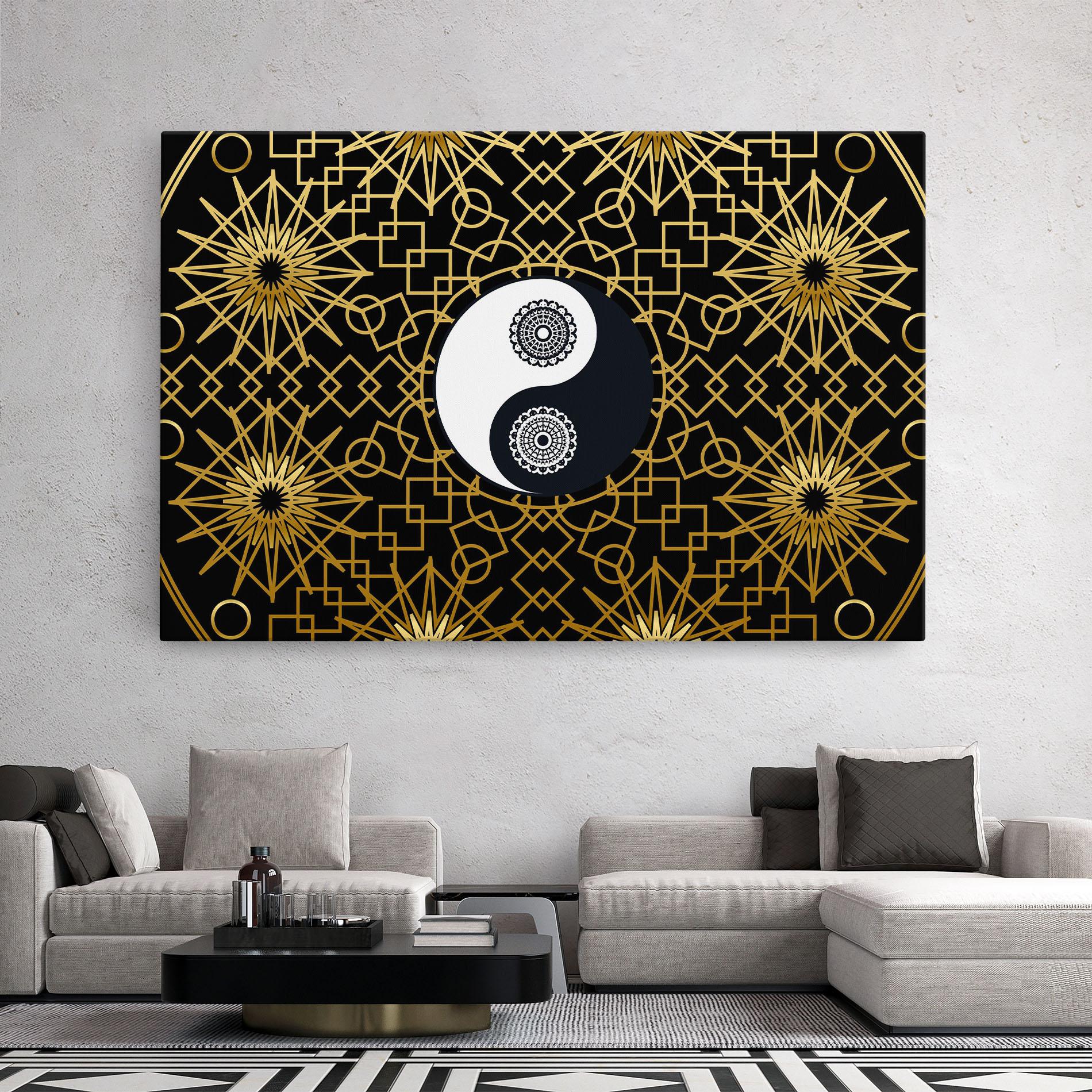 Leinwandbild Meditation Yin Yang mockup 2