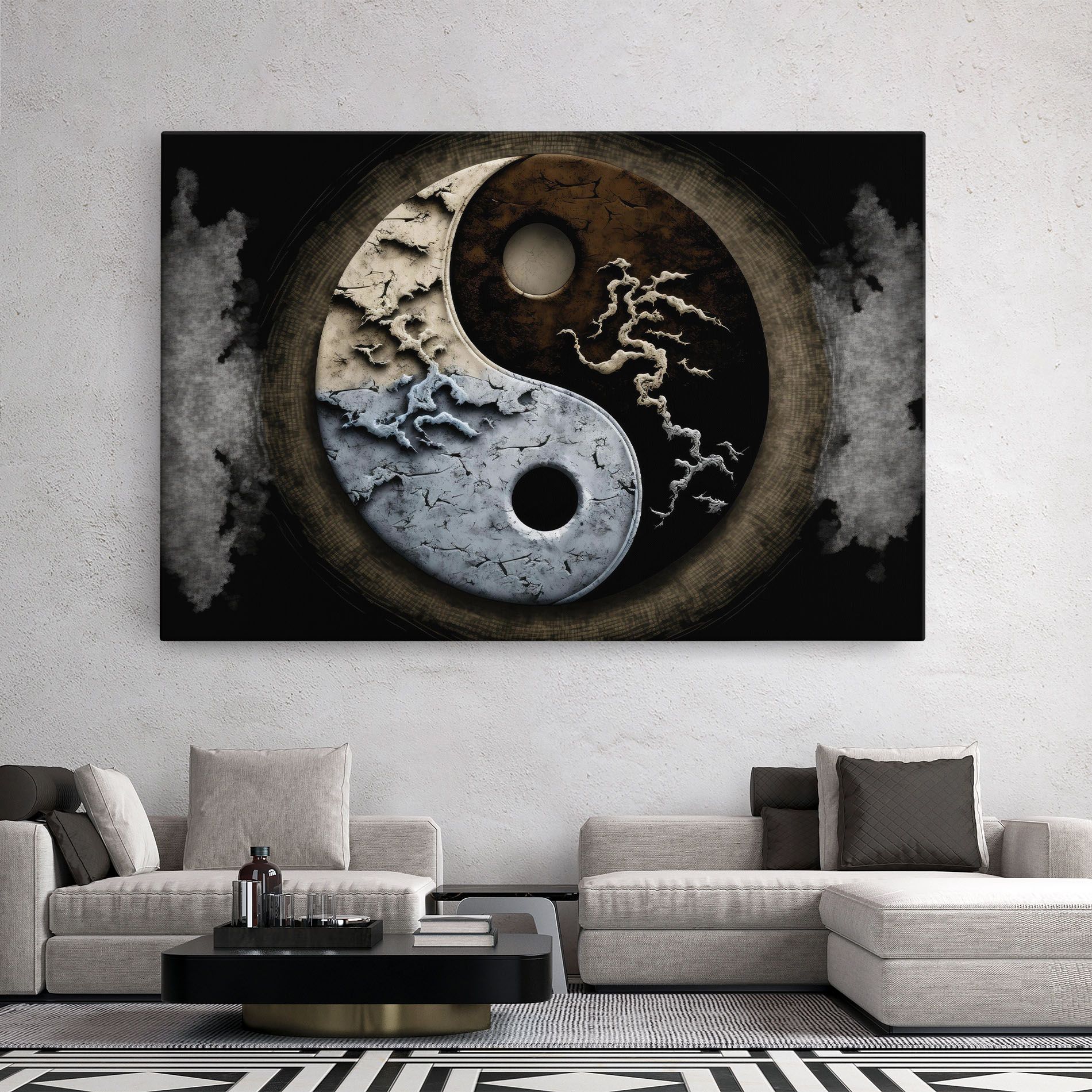 Vintage Yinyang mockup 2