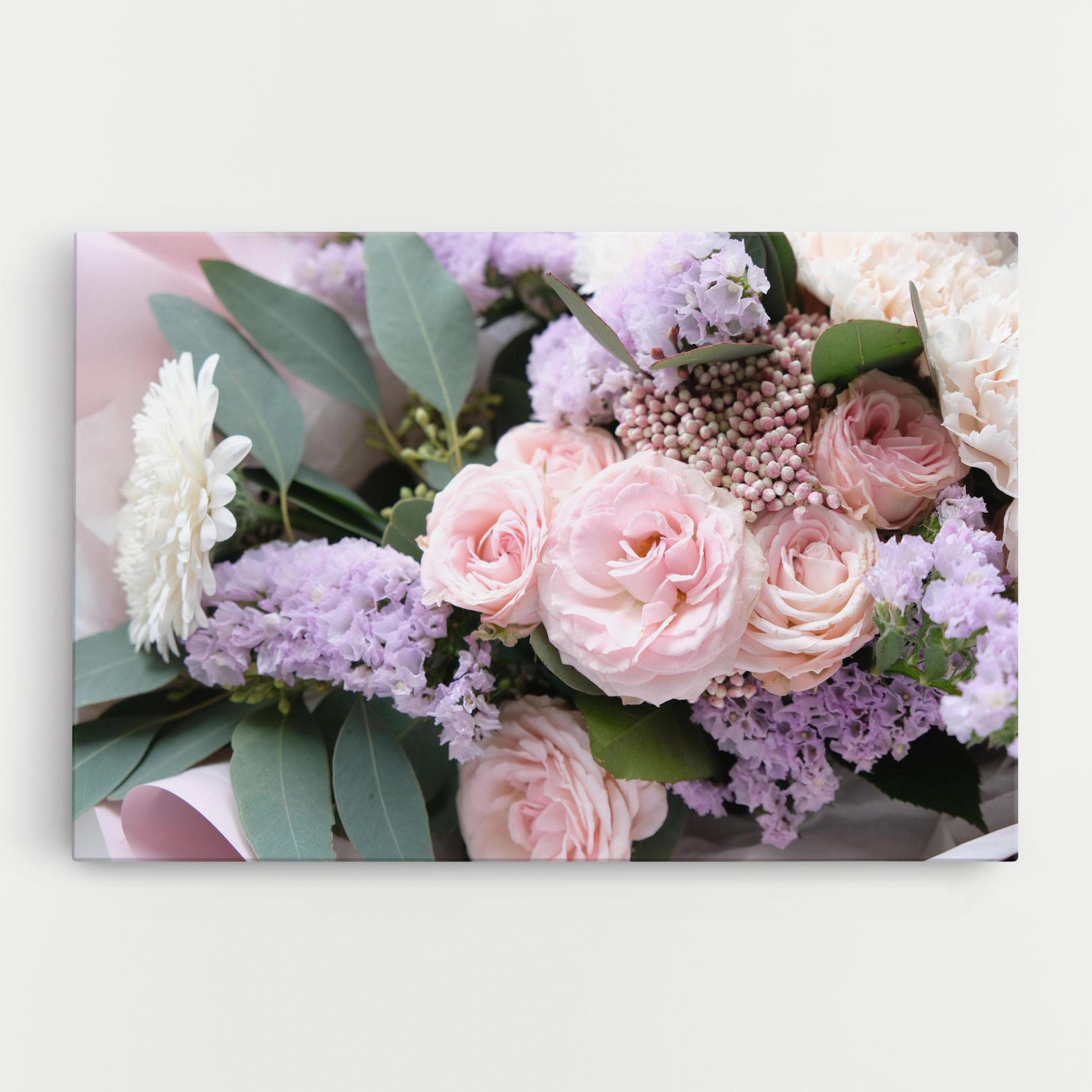 Leinwandbild Beautiful Pink Roses mockup 0