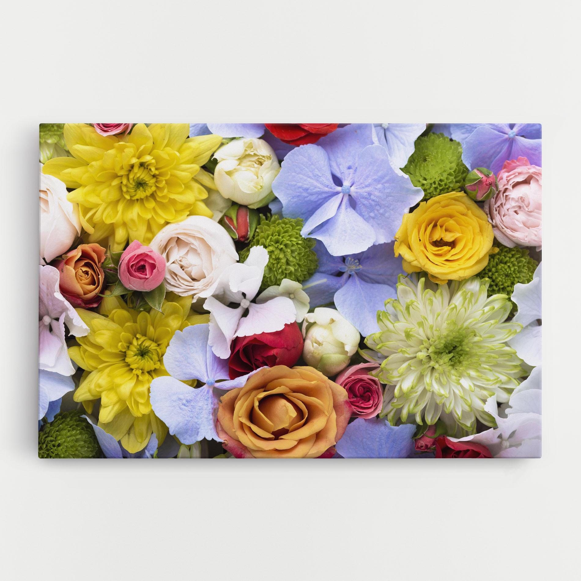 Leinwandbild Color Mix Flower Bouquet mockup 0