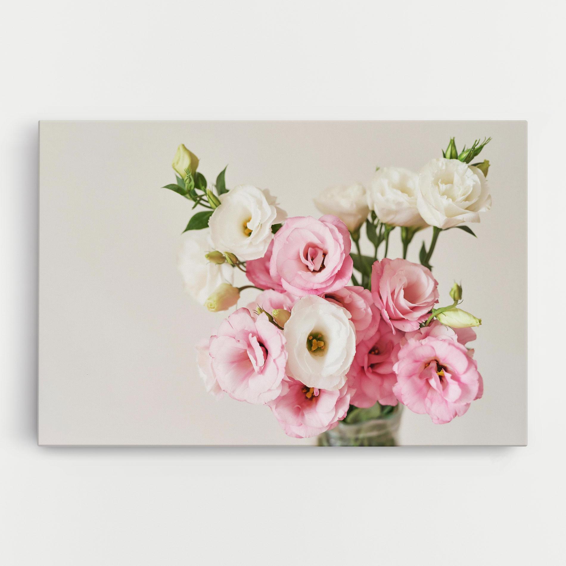 Leinwandbild Cute Pink Flowers mockup 0