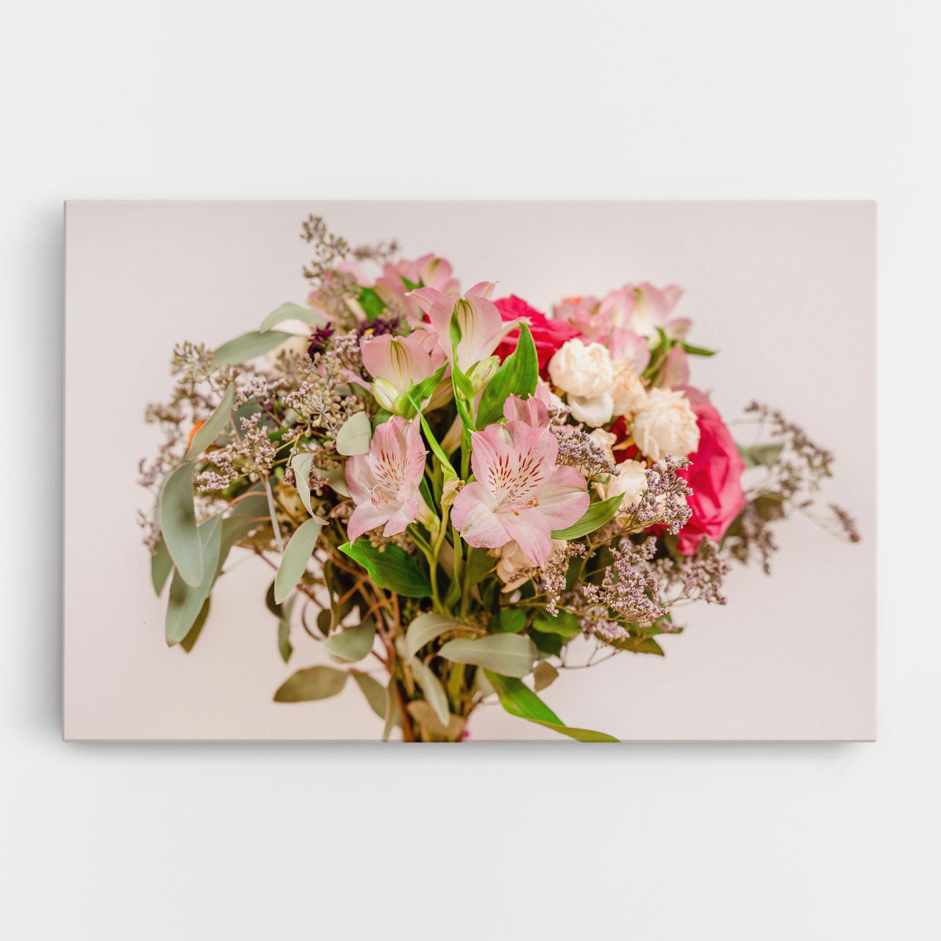 Leinwandbild Girly Pink Bouquet mockup 0