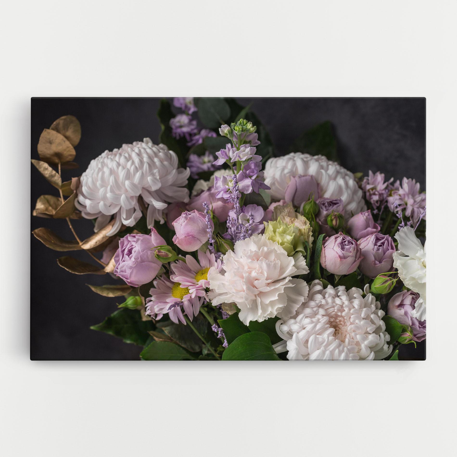 Leinwandbild Pastel Purple Bouquet mockup 0