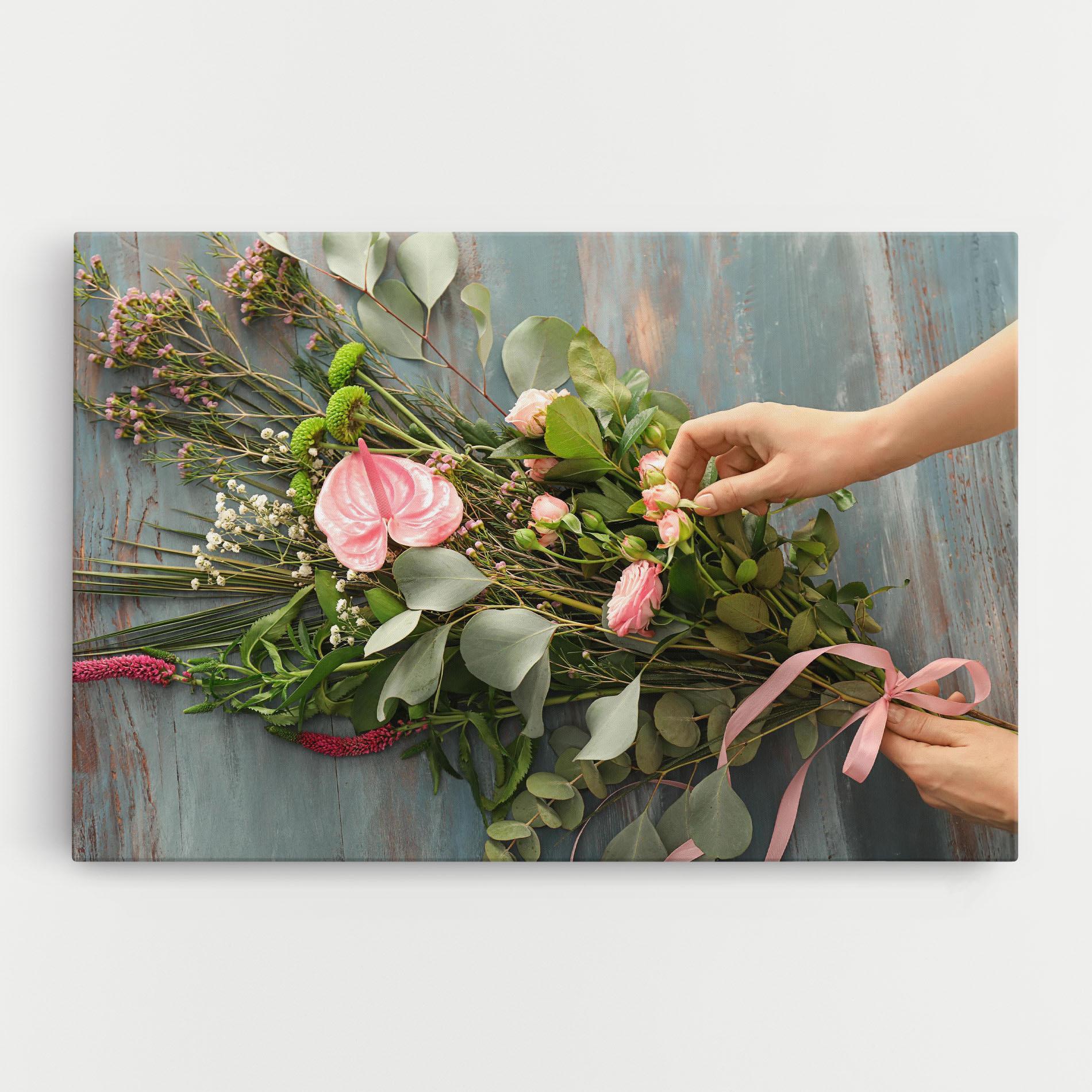 Leinwandbild Preparing Bouquet mockup 0