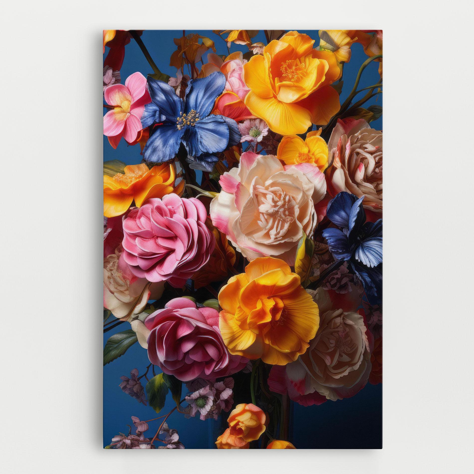 Leinwandbild Colorful Flower Bouquet mockup 0