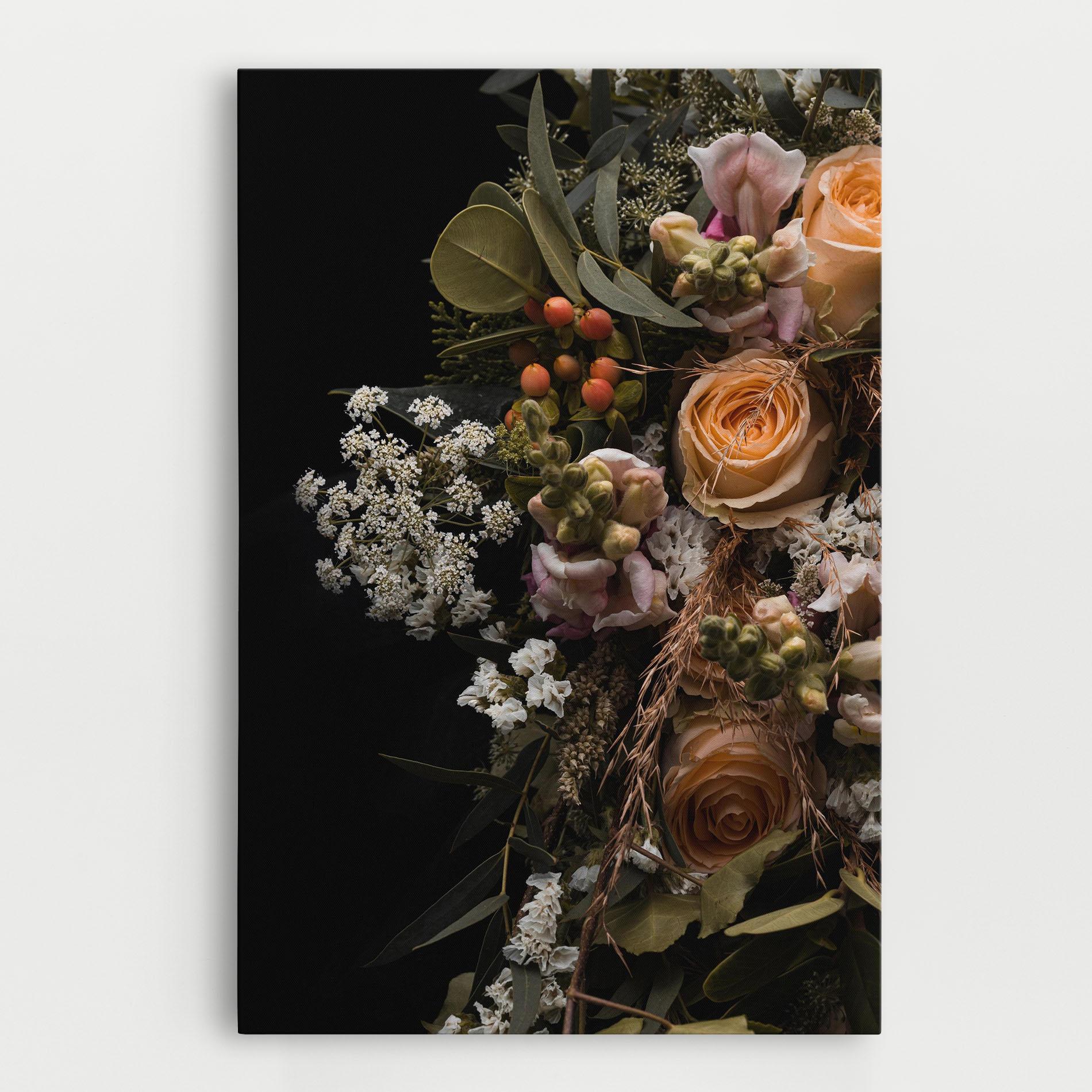 Leinwandbild Dark Flower Bouquet mockup 0