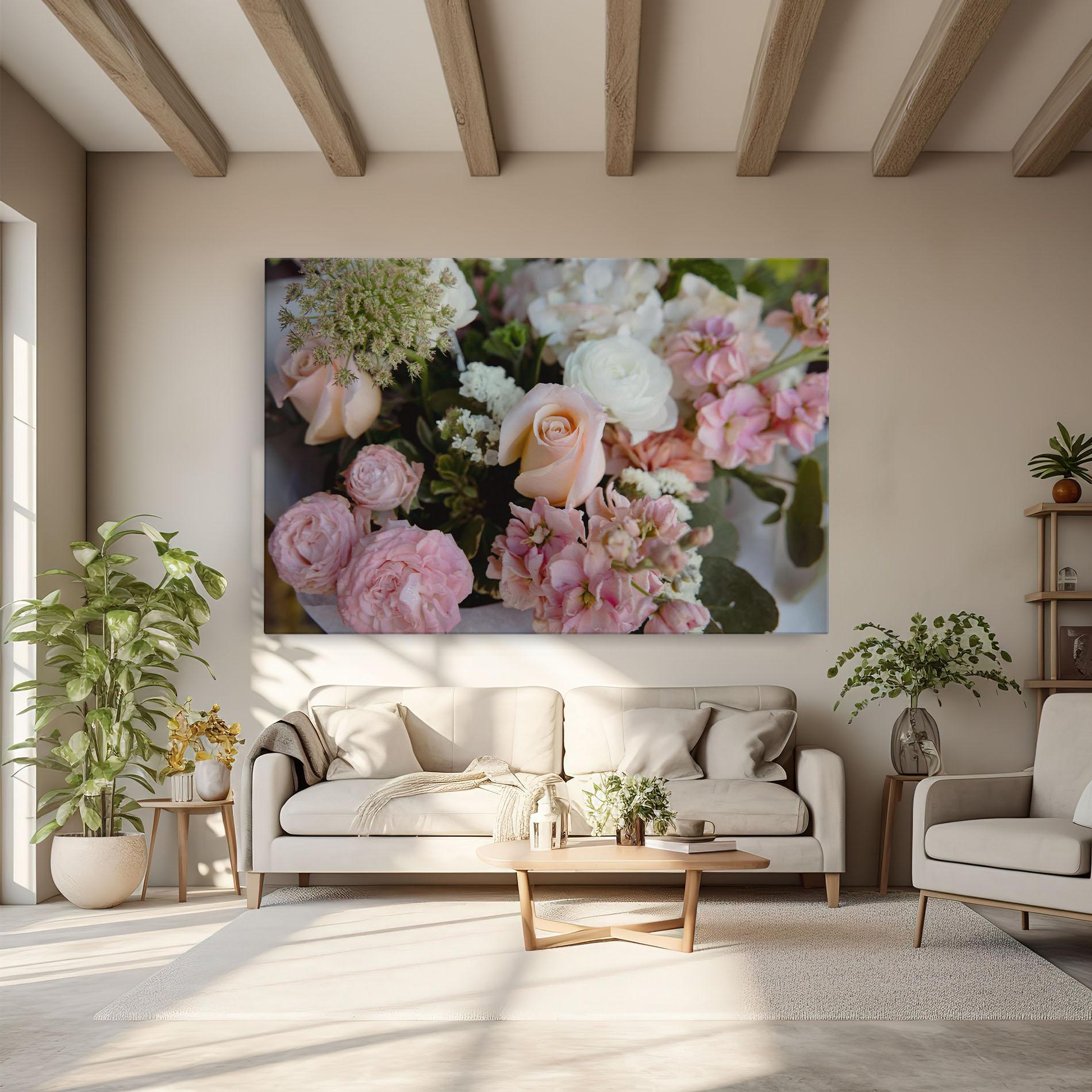 Leinwandbild Beautiful Pink Pastel mockup 6