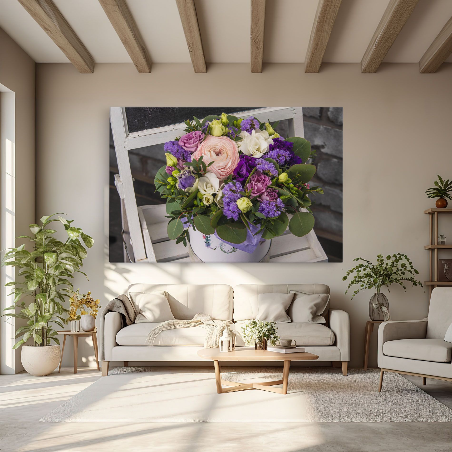 Big Pink Rose Bouquet mockup 6