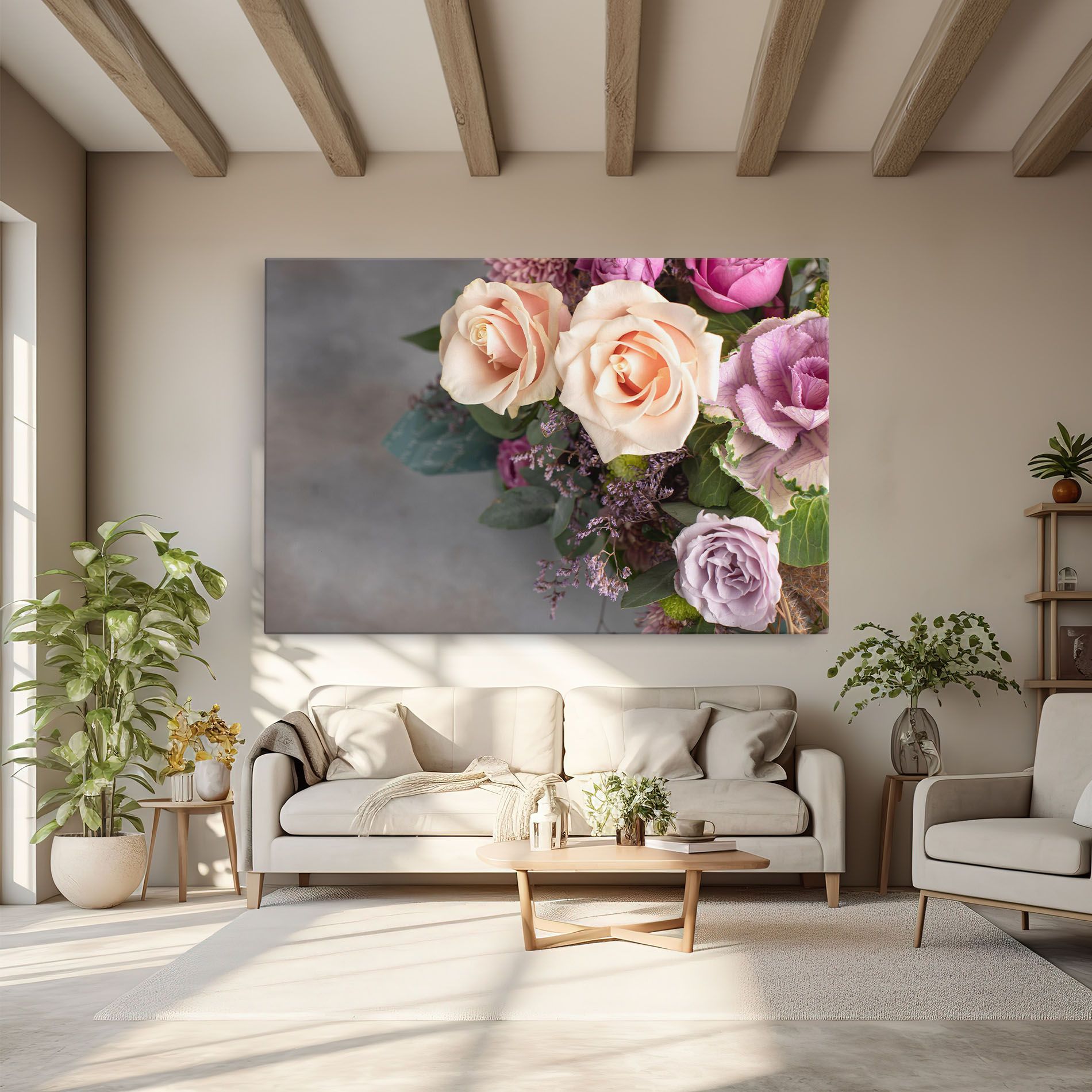 Cream Purple Bouquet mockup 6