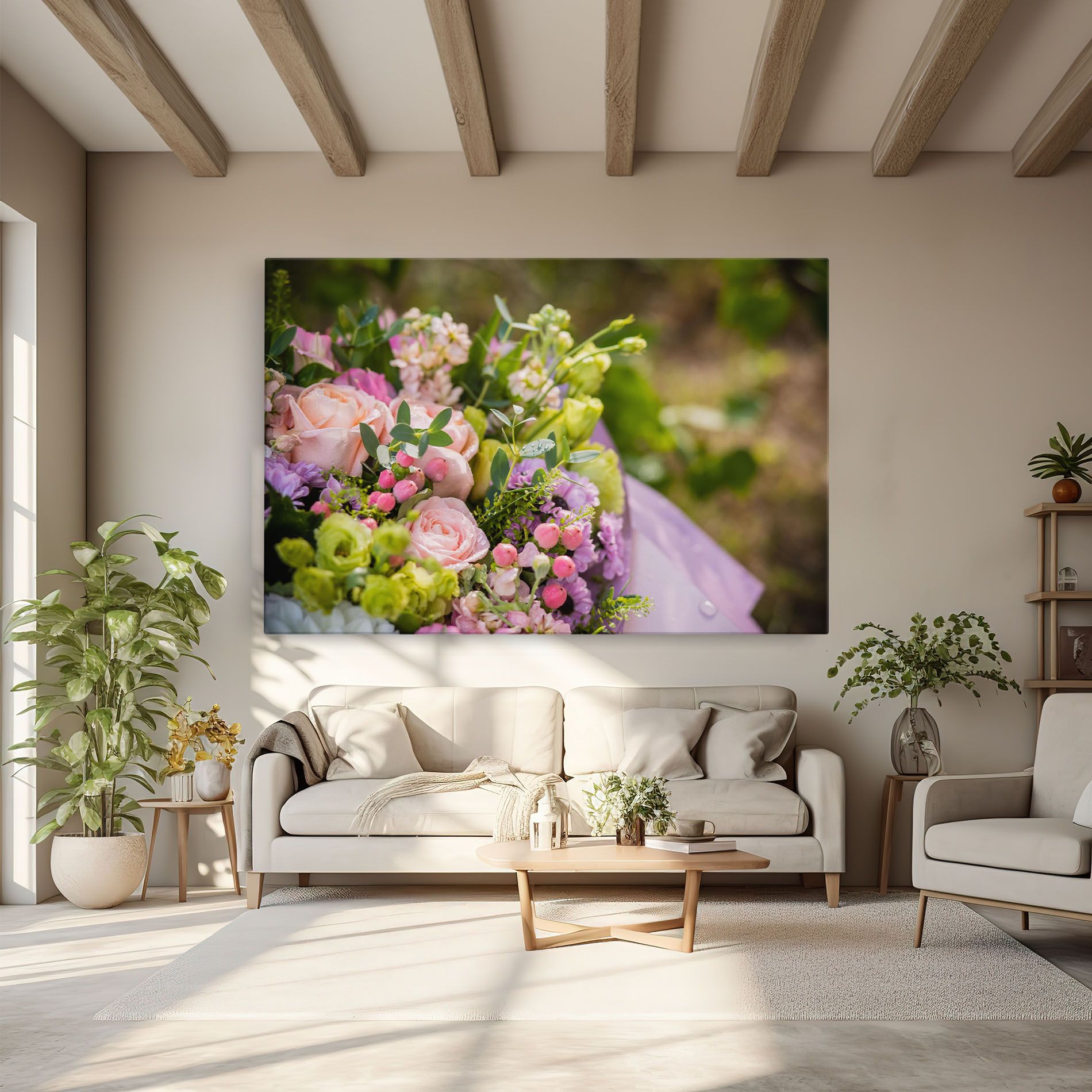 Green Pink Bouquet mockup 6