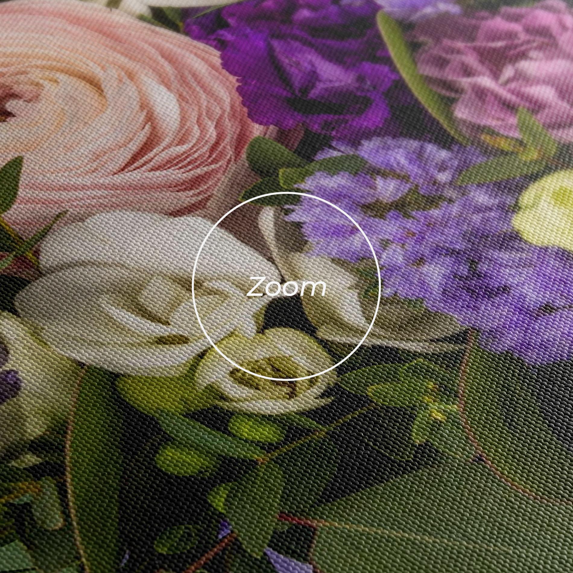 Leinwandbild Big Pink Rose Bouquet mockup 3