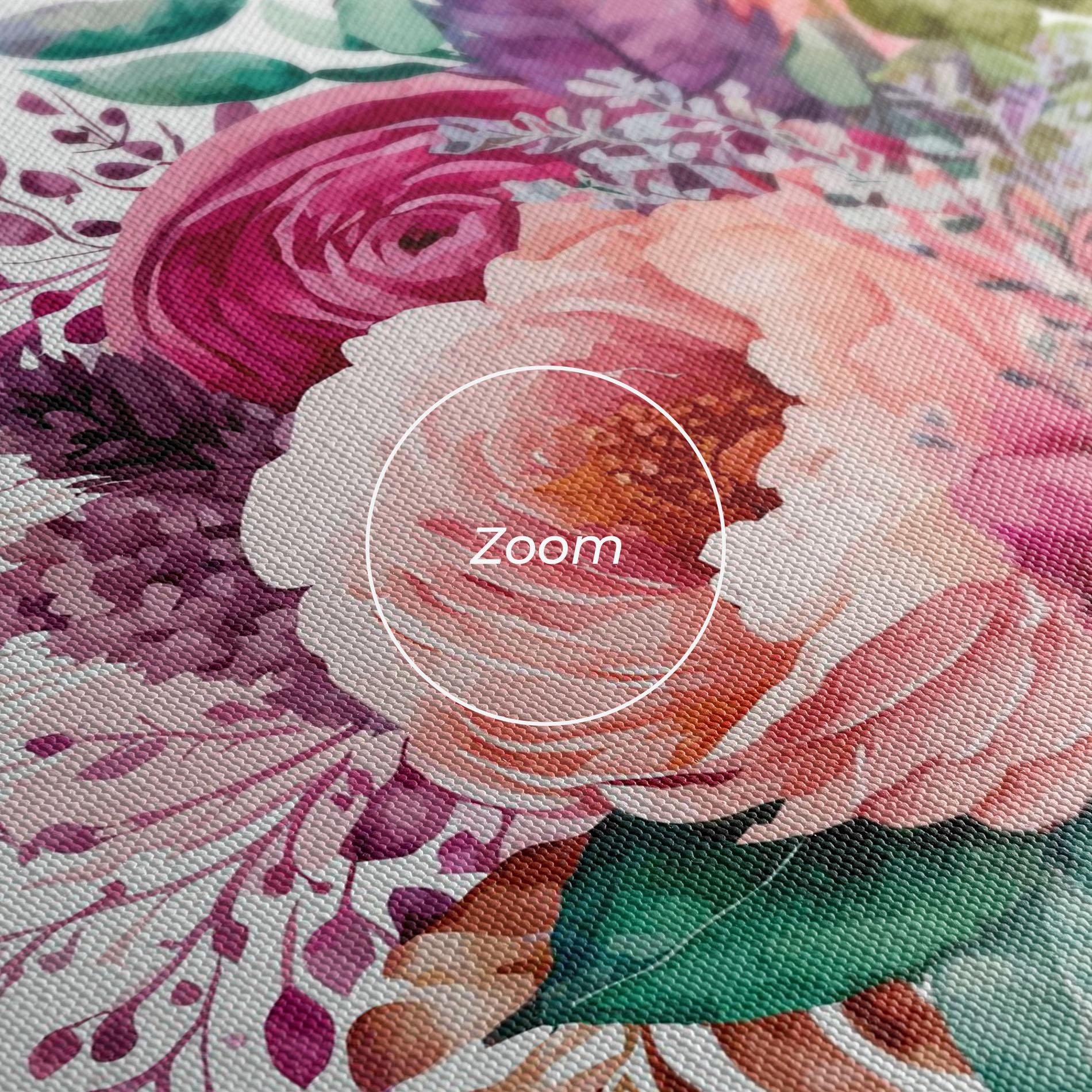 Leinwandbild Bouquet Of Pink Roses mockup 3