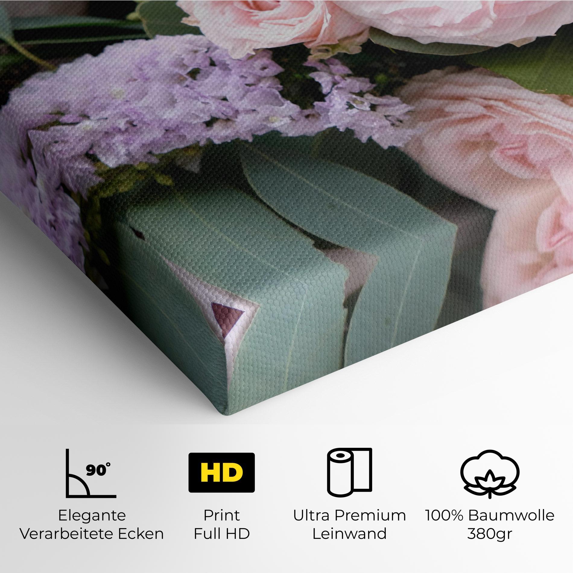 Leinwandbild Beautiful Pink Roses mockup 4