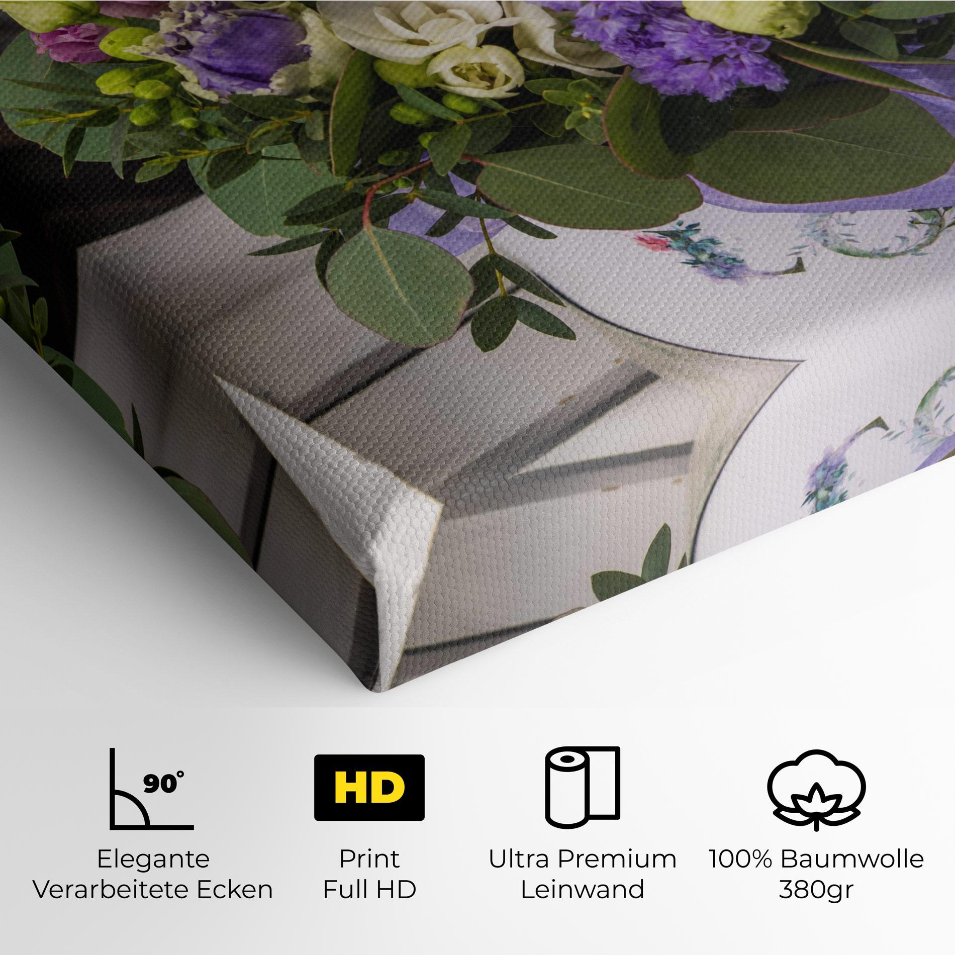 Leinwandbild Big Pink Rose Bouquet mockup 4