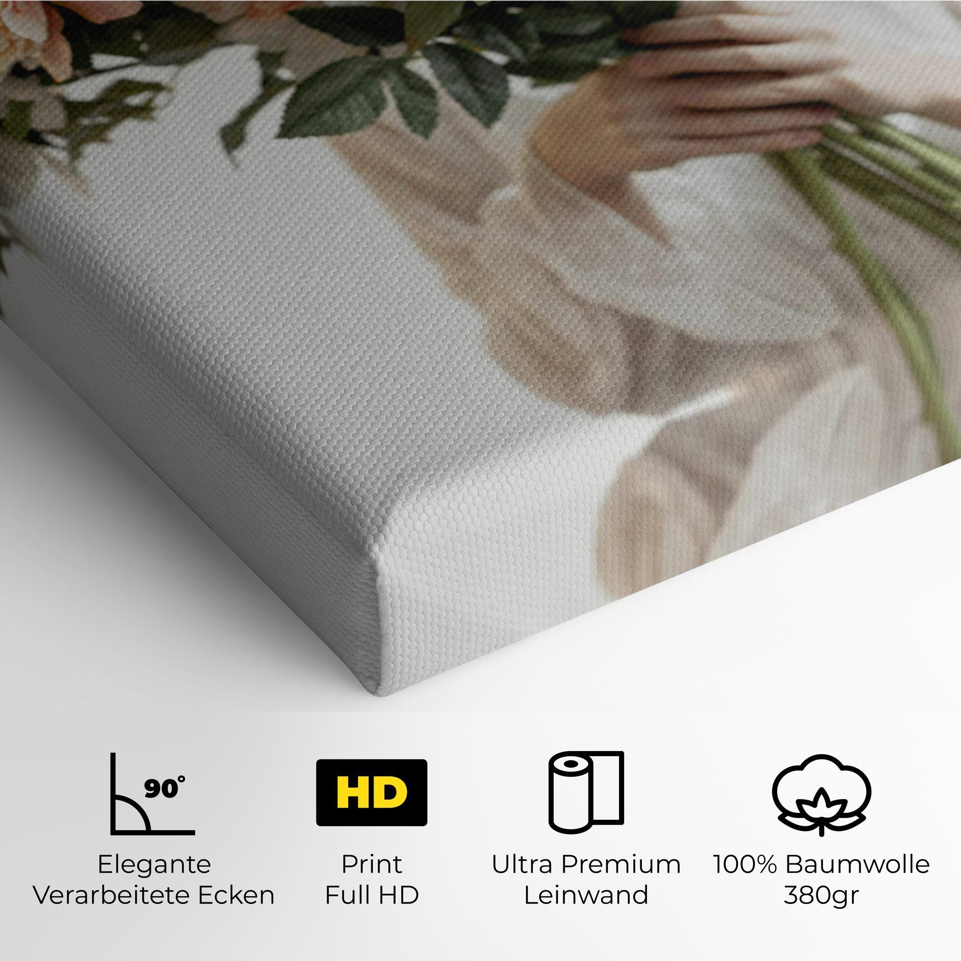 Leinwandbild Bouquet Holding mockup 4