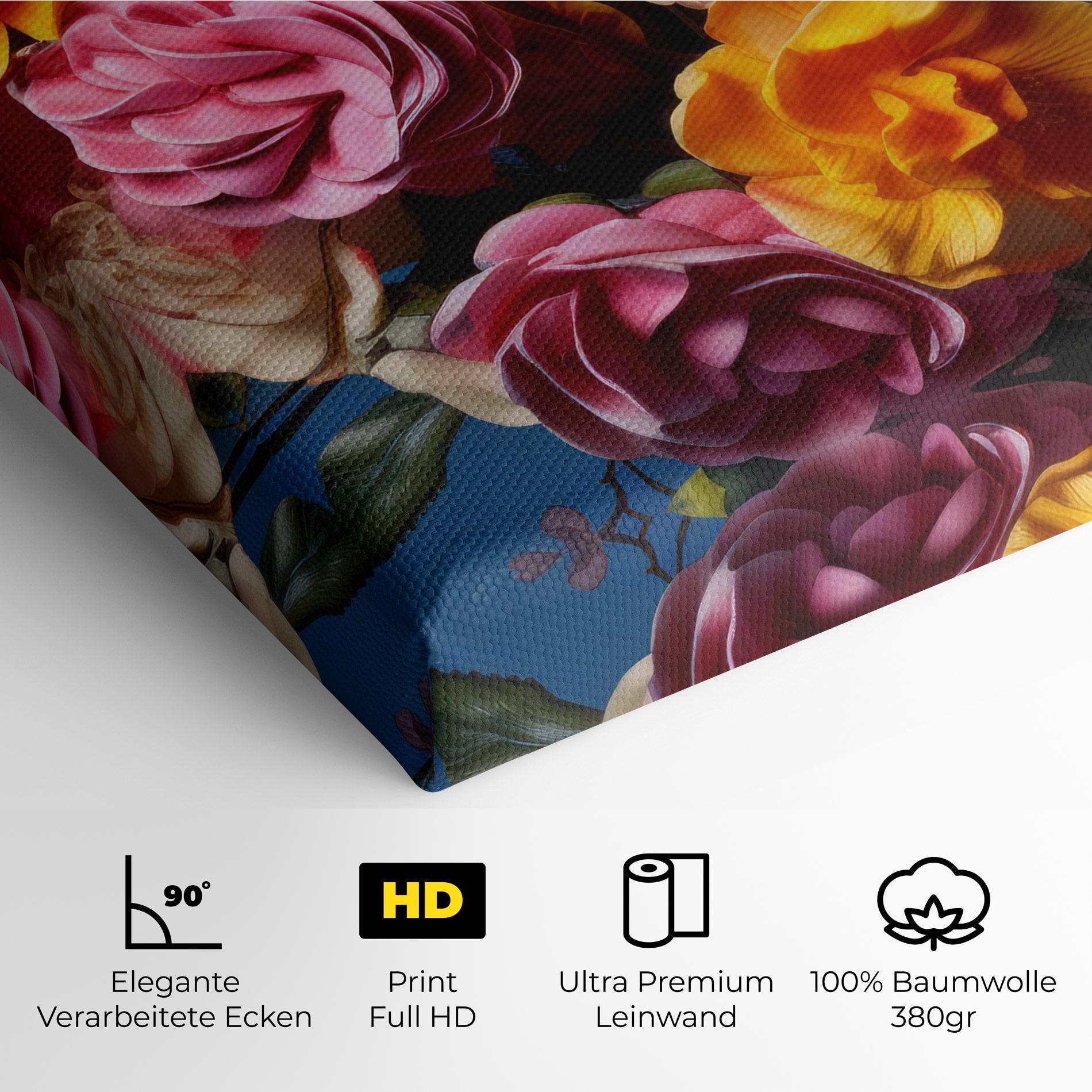 Leinwandbild Colorful Flower Bouquet mockup 4
