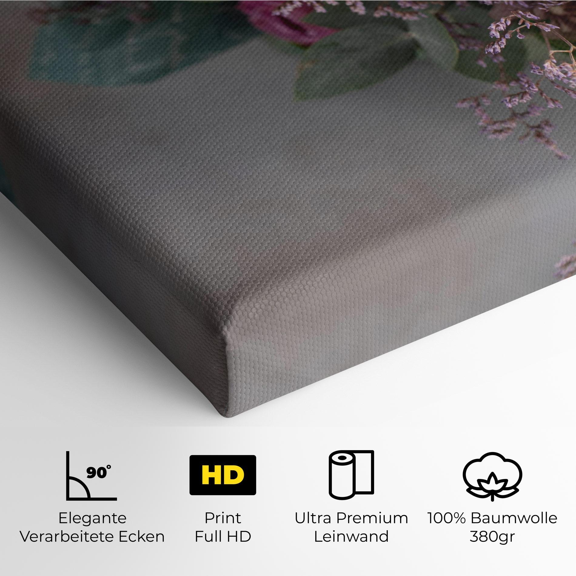 Leinwandbild Cream Purple Bouquet mockup 4