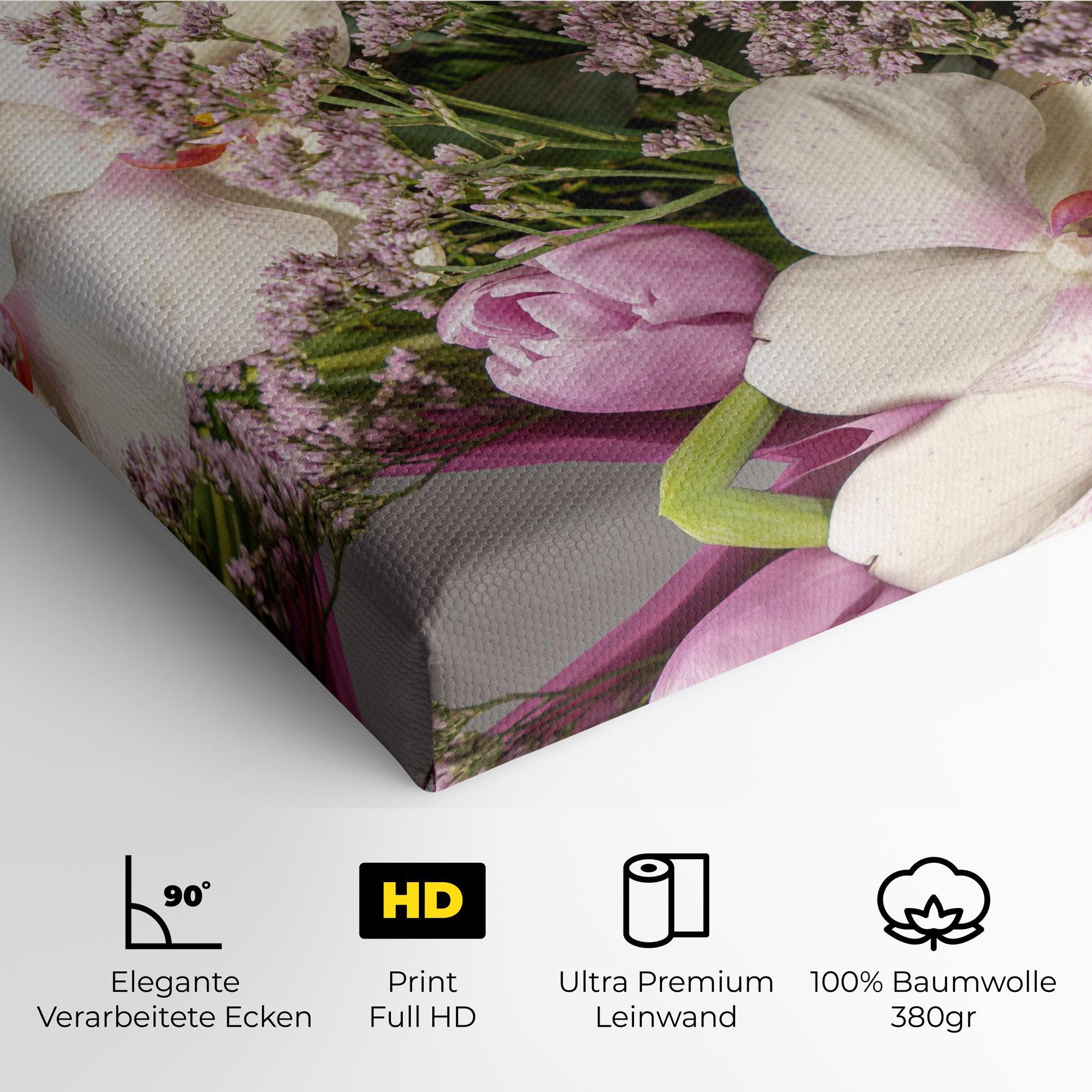 Leinwandbild Cute Purple Bouquet mockup 4