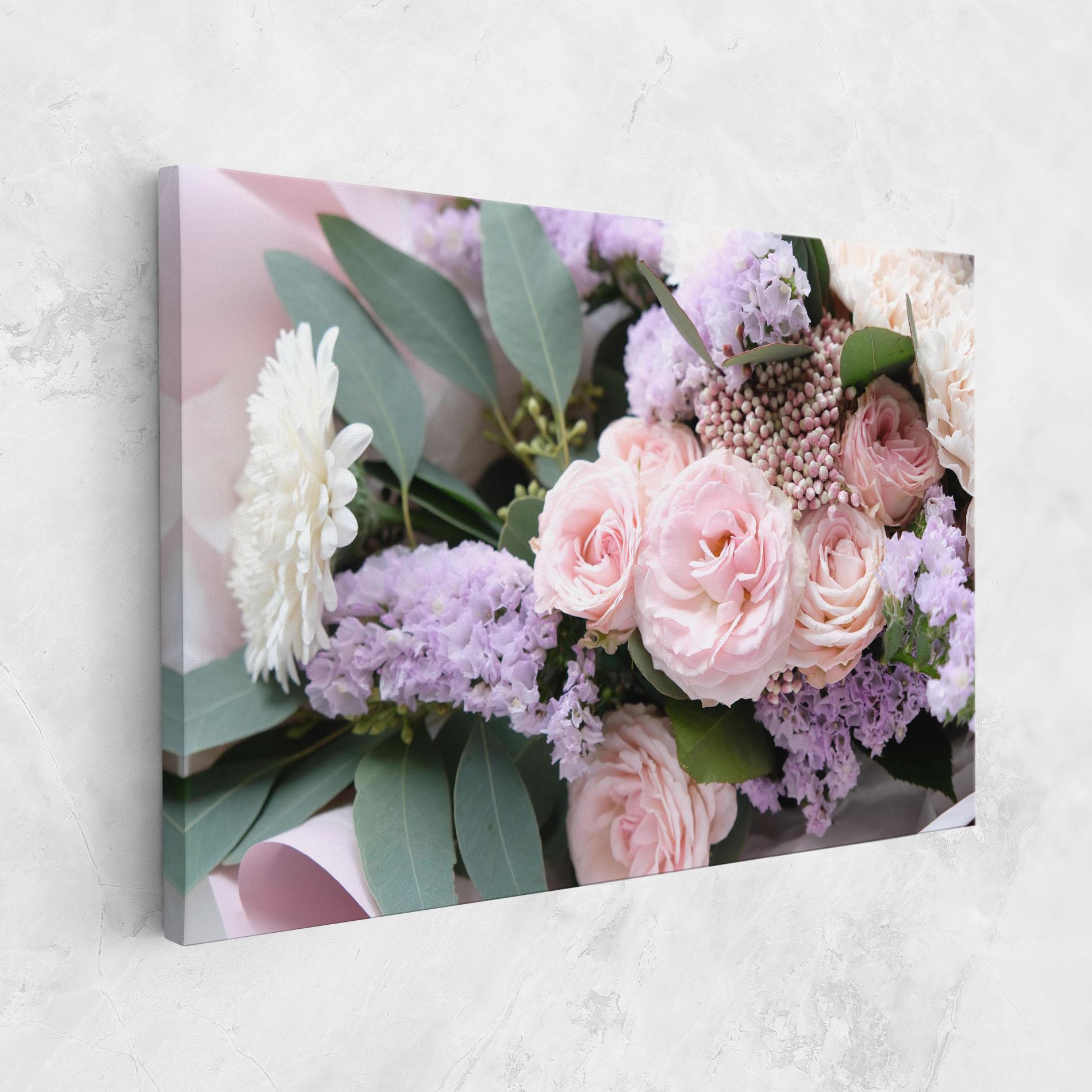Leinwandbild Beautiful Pink Roses mockup 1