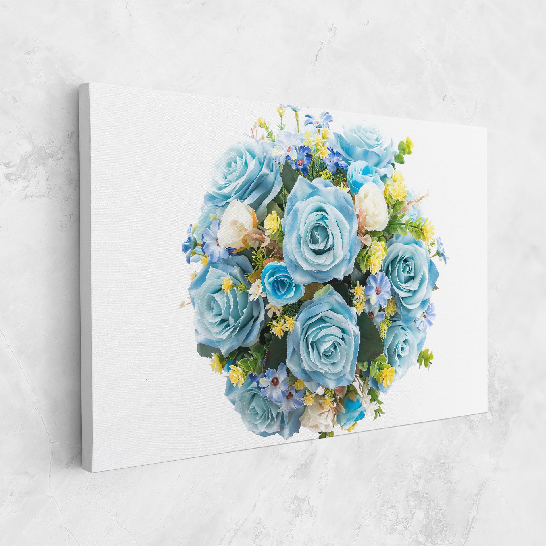 Blue Roses Bouquet mockup 1