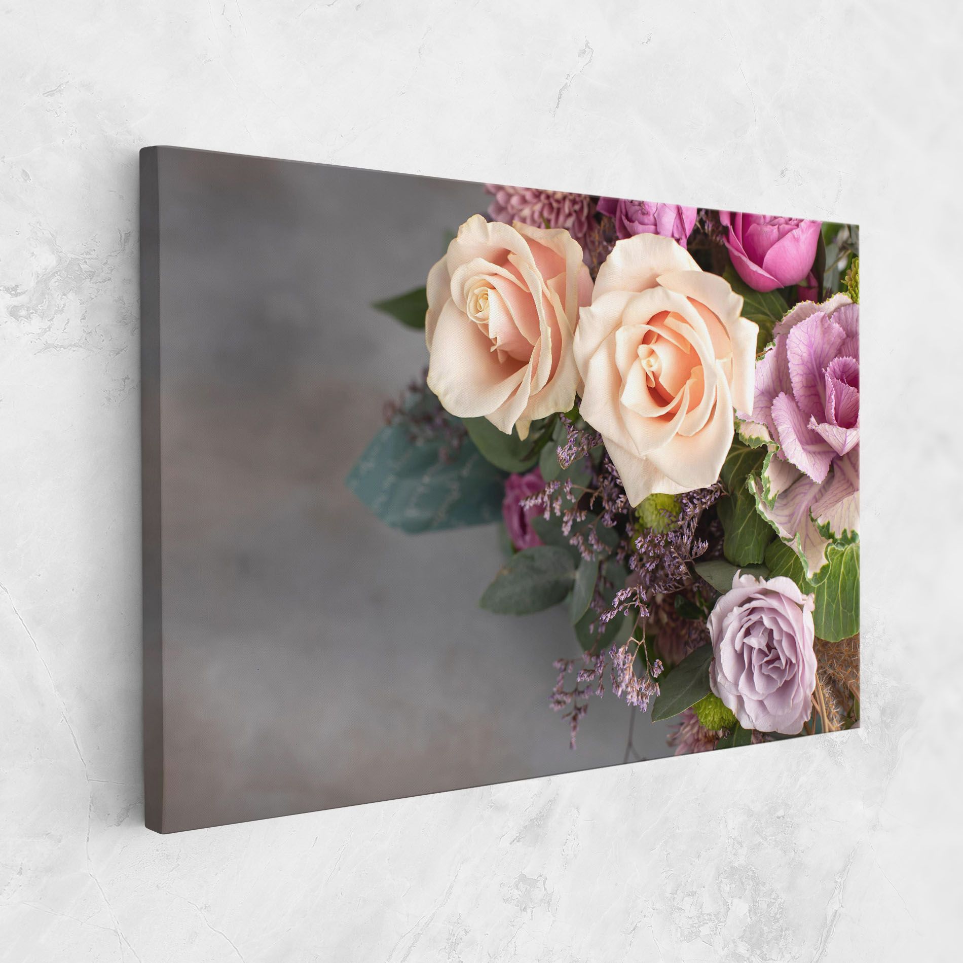 Cream Purple Bouquet mockup 1