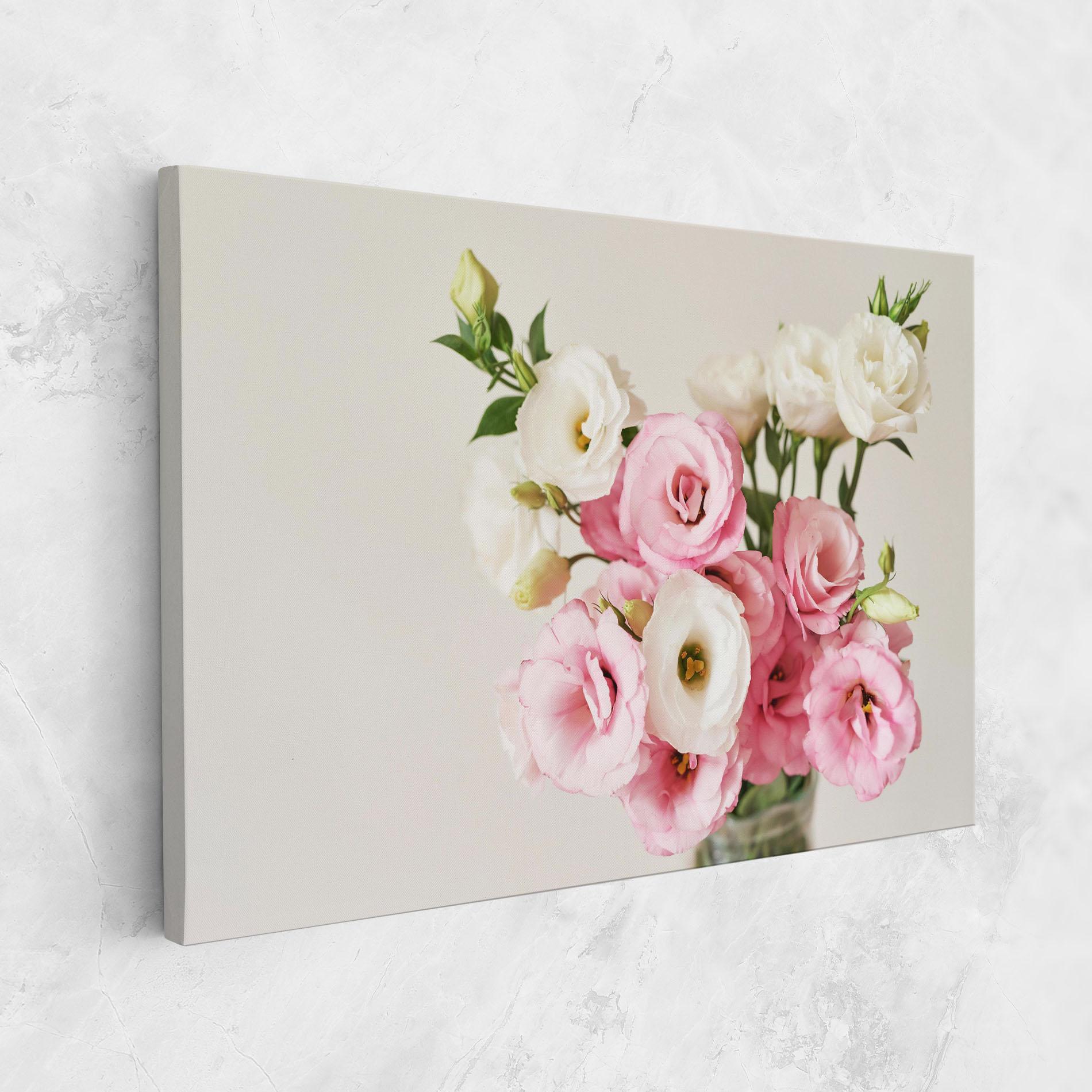 Leinwandbild Cute Pink Flowers mockup 1