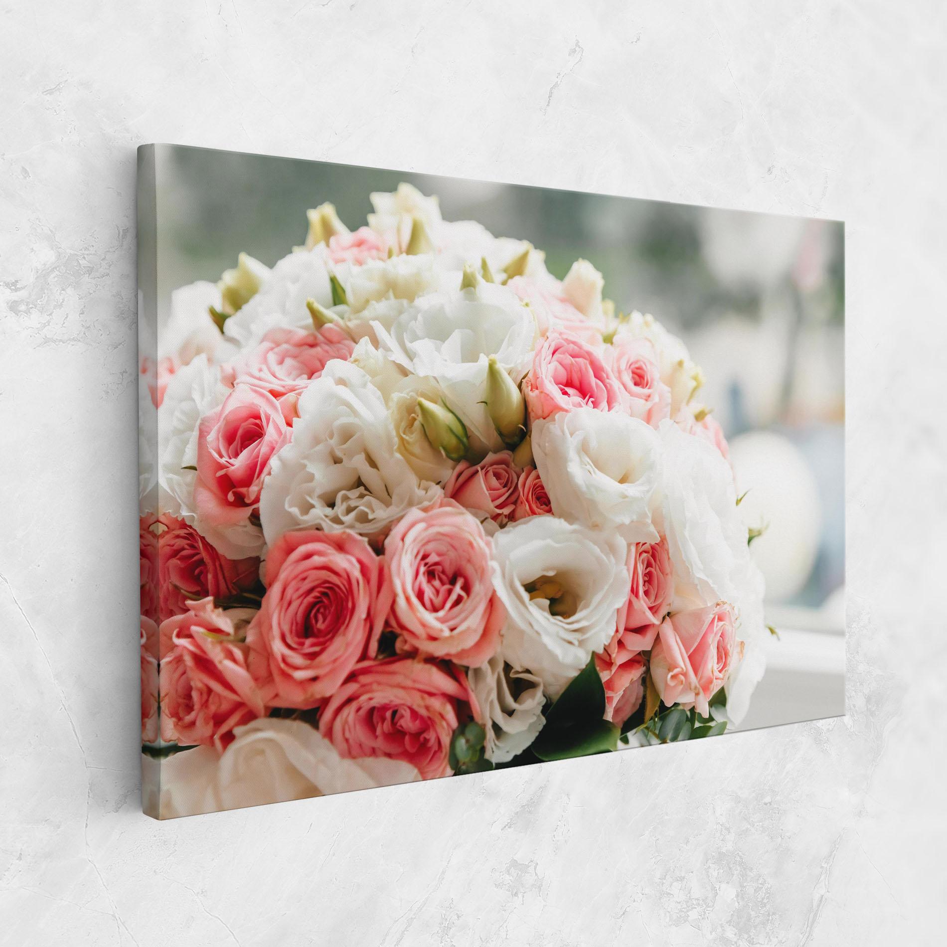 Leinwandbild Pink Beautiful Bouquet mockup 1