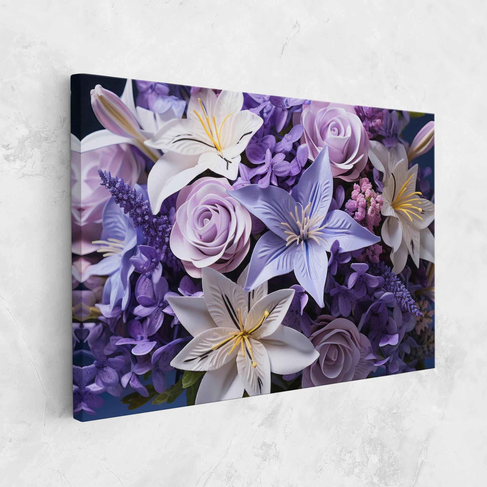 Leinwandbild Purple Cute Bouquet mockup 1