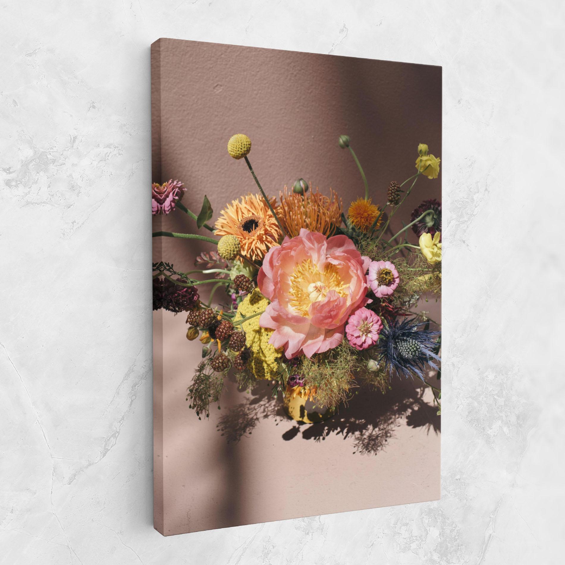 Leinwandbild Pastel Orange Bouquet mockup 1