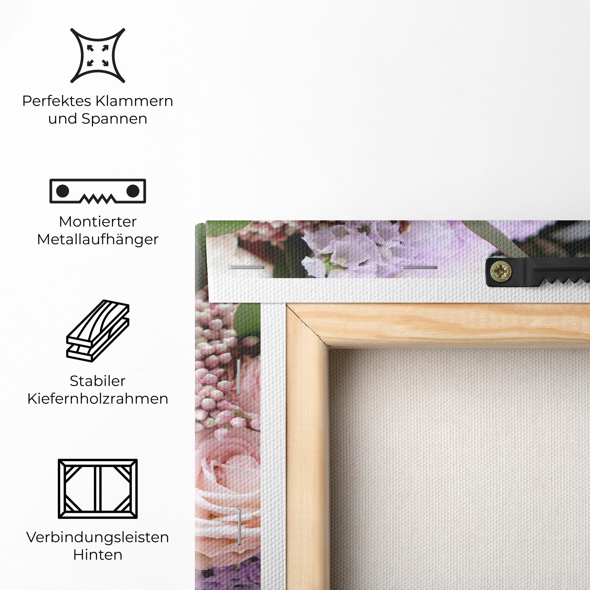 Leinwandbild Beautiful Pink Roses mockup 5