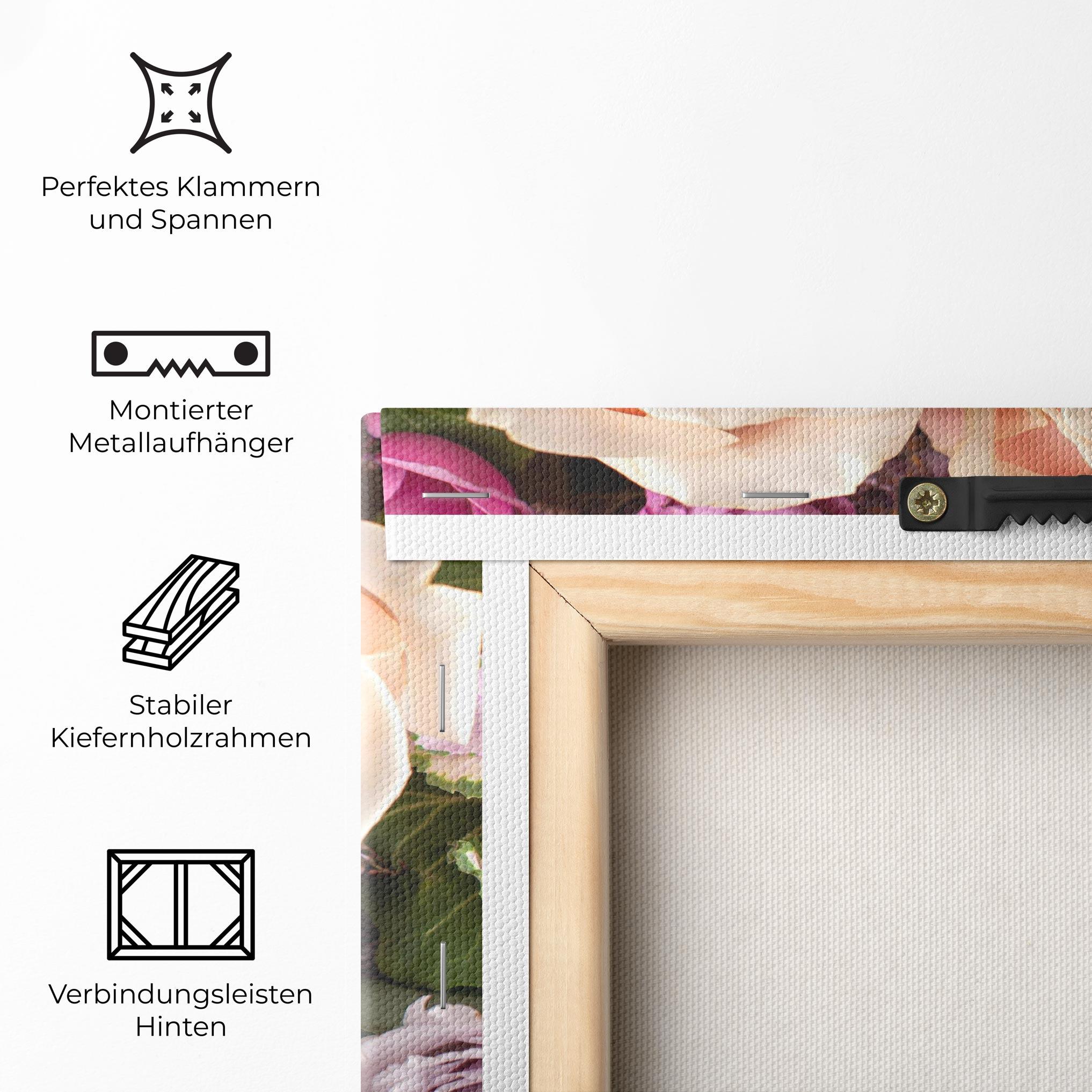 Leinwandbild Cream Purple Bouquet mockup 5