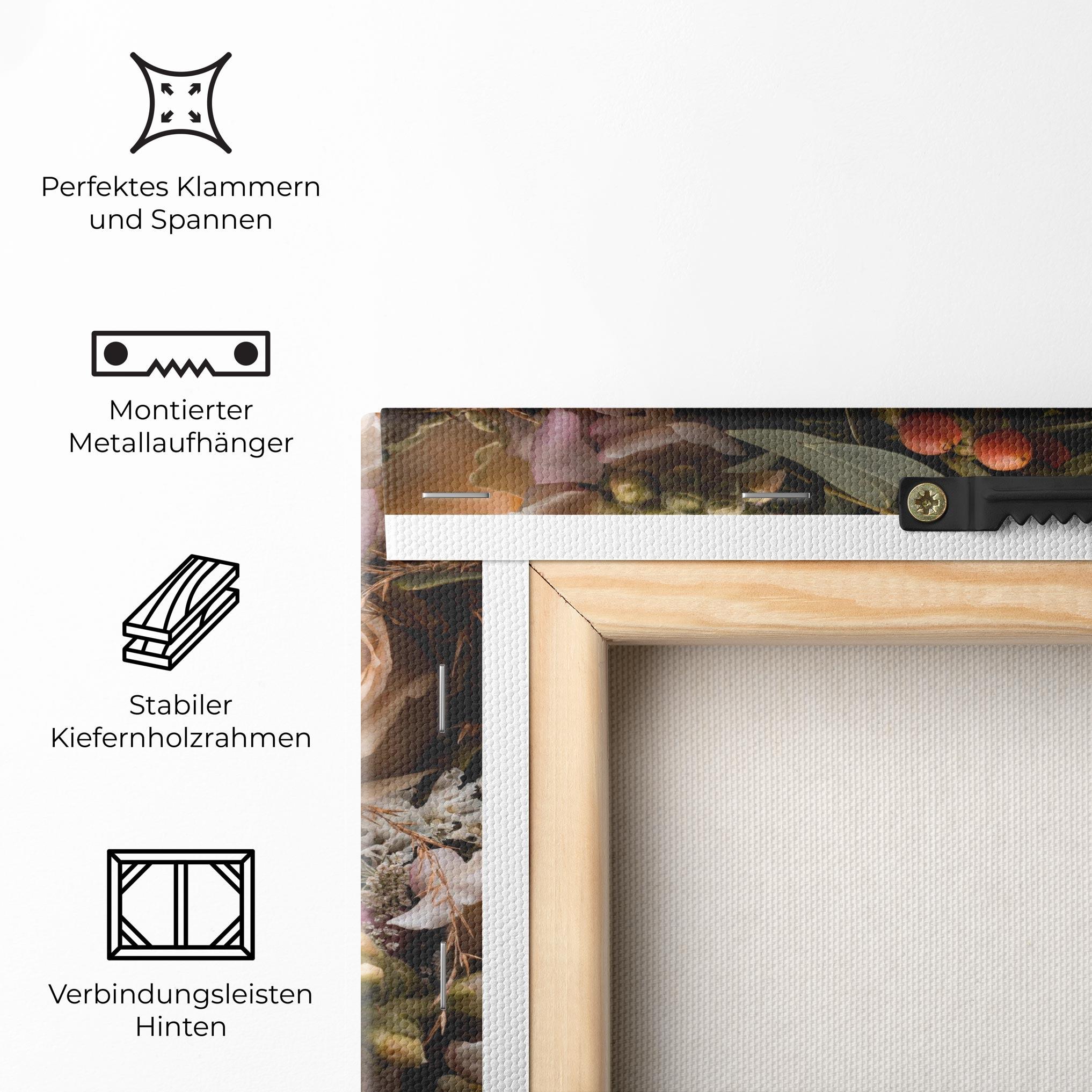 Leinwandbild Dark Flower Bouquet mockup 5