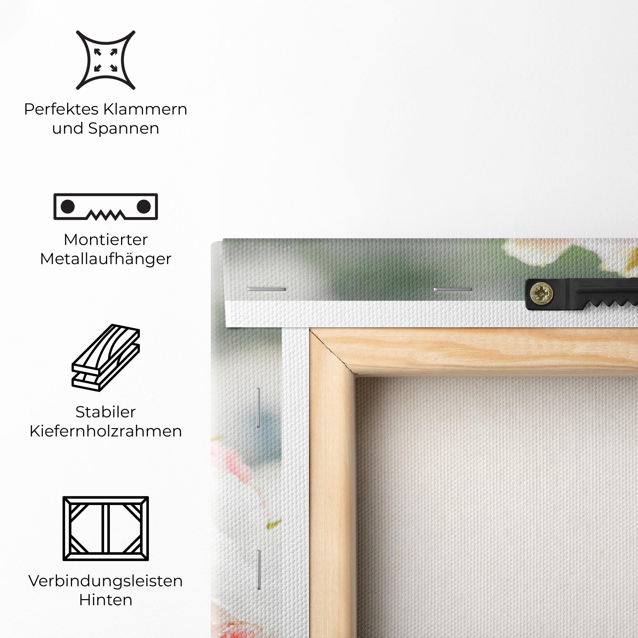 Leinwandbild Pink Beautiful Bouquet mockup 5