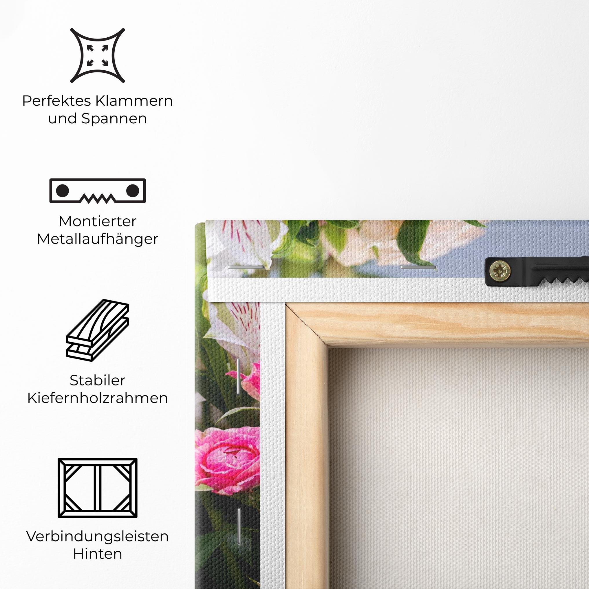 Leinwandbild White Pink Bouquet mockup 5