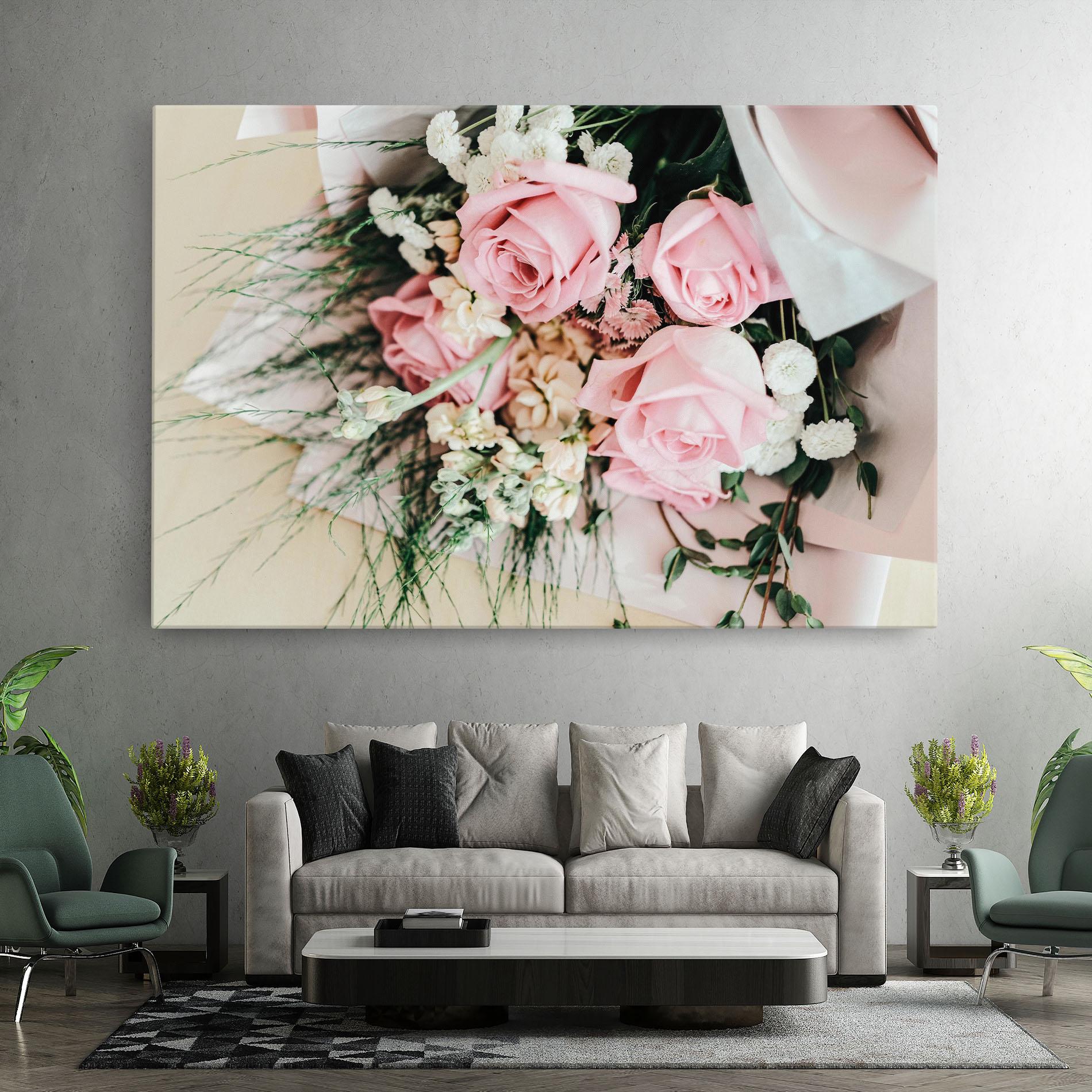 Leinwandbild Baby Pink Bouquet mockup 7