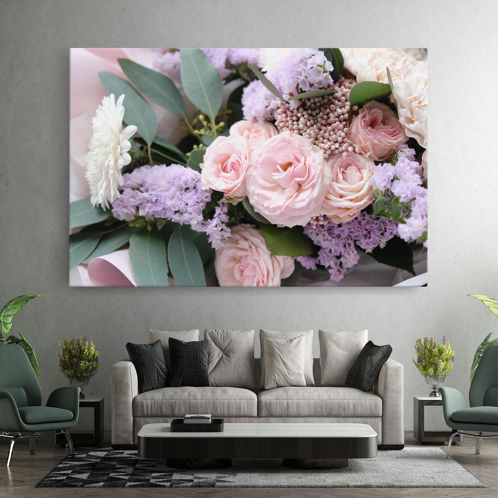 Leinwandbild Beautiful Pink Roses mockup 7