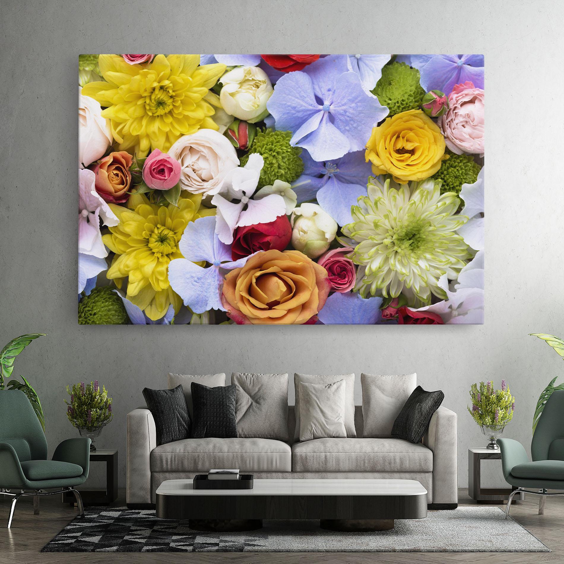 Leinwandbild Color Mix Flower Bouquet mockup 7
