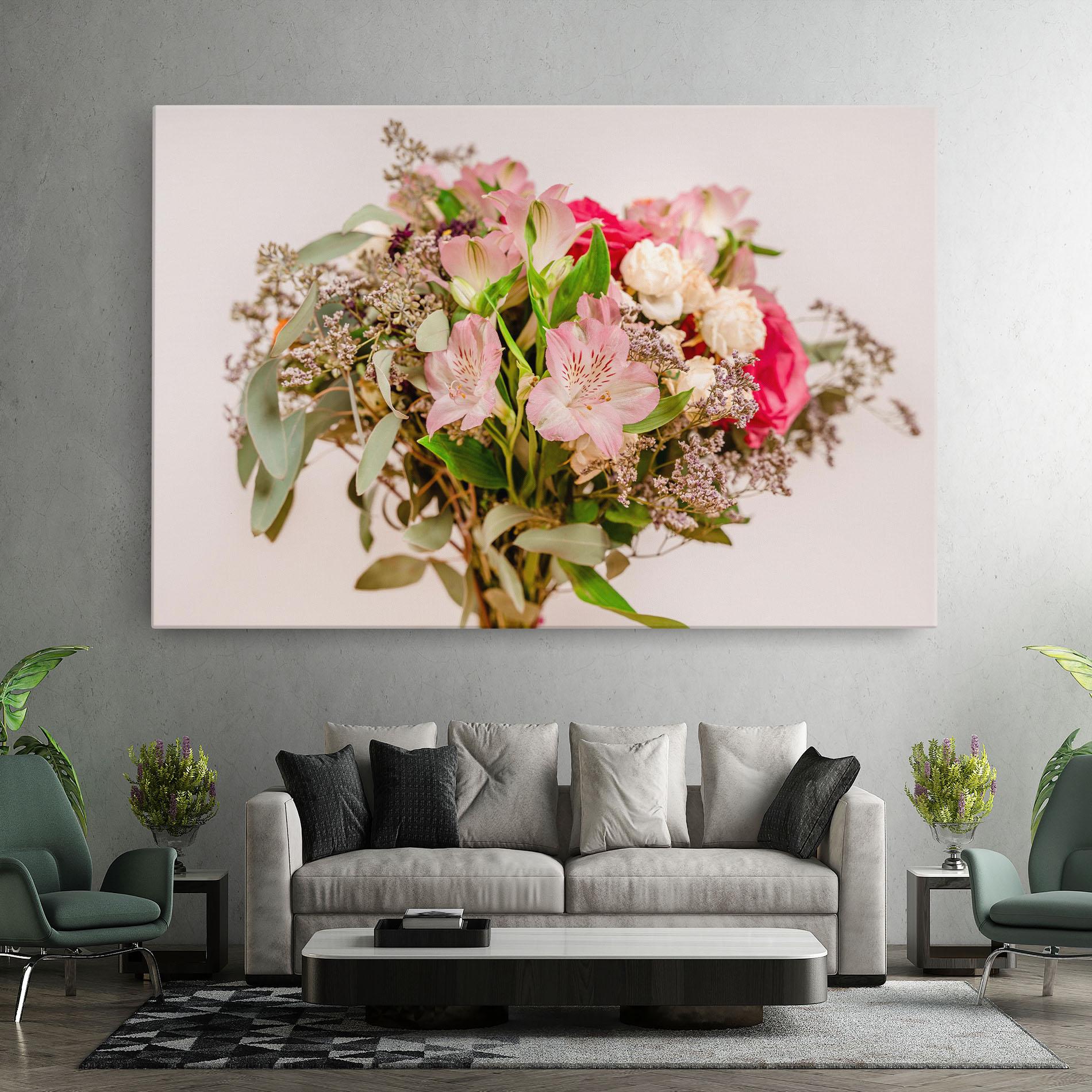 Leinwandbild Girly Pink Bouquet mockup 7