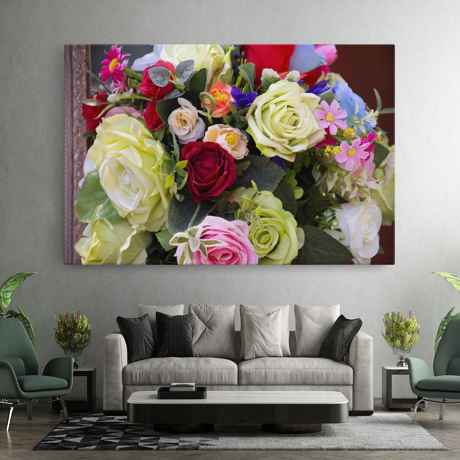 Mixed Roses Bouquet mockup 7