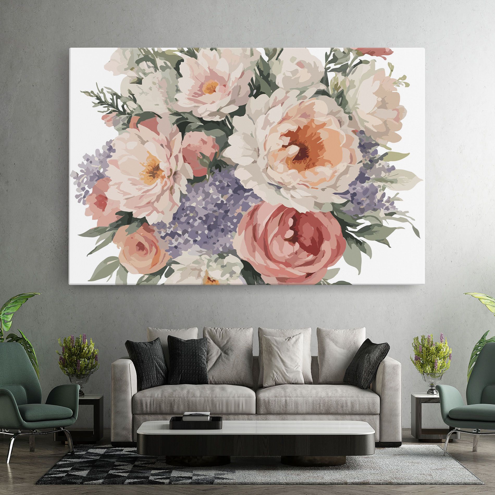 Pretty Watercolor Bouquet mockup 7