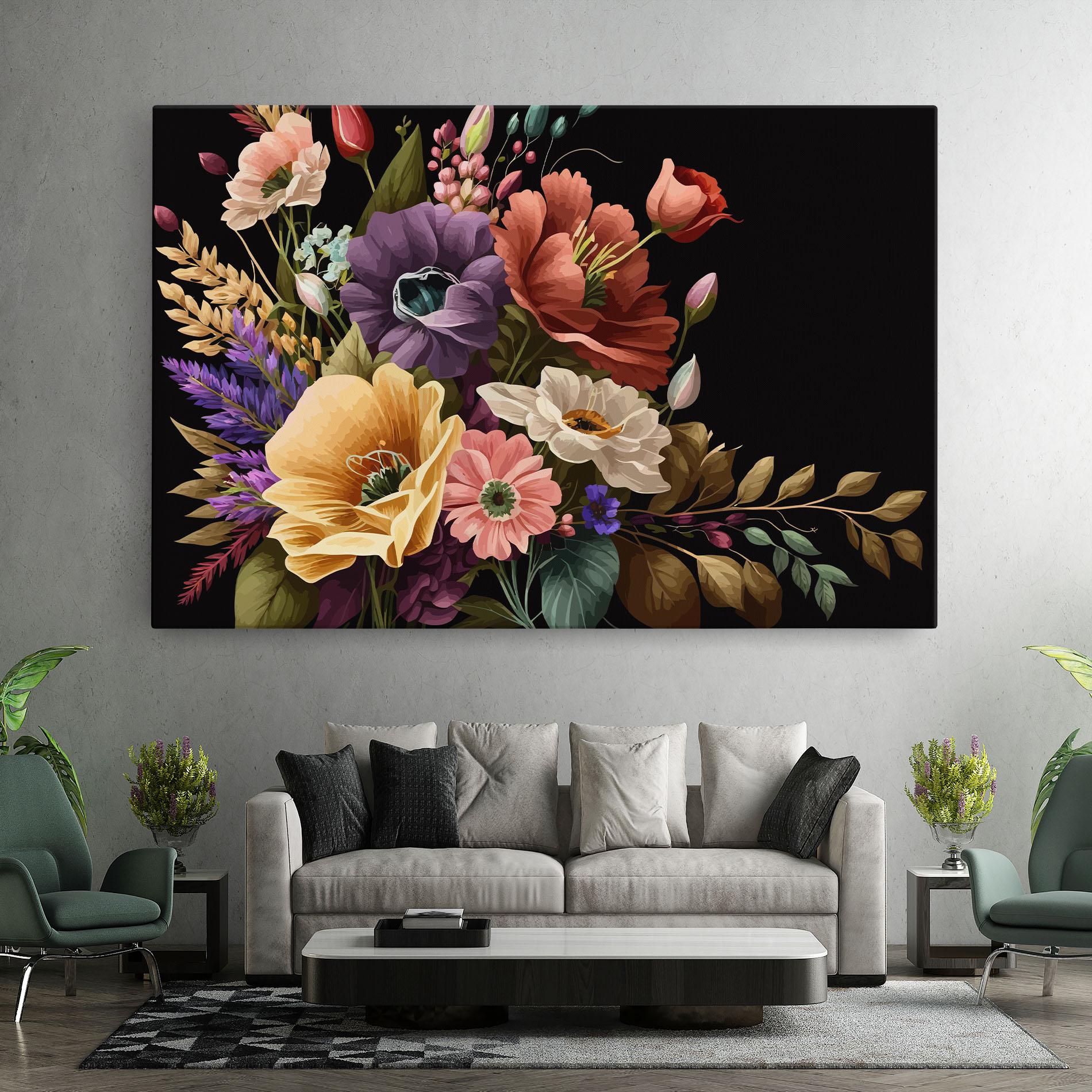 Leinwandbild Vintage Bouquet Art mockup 7