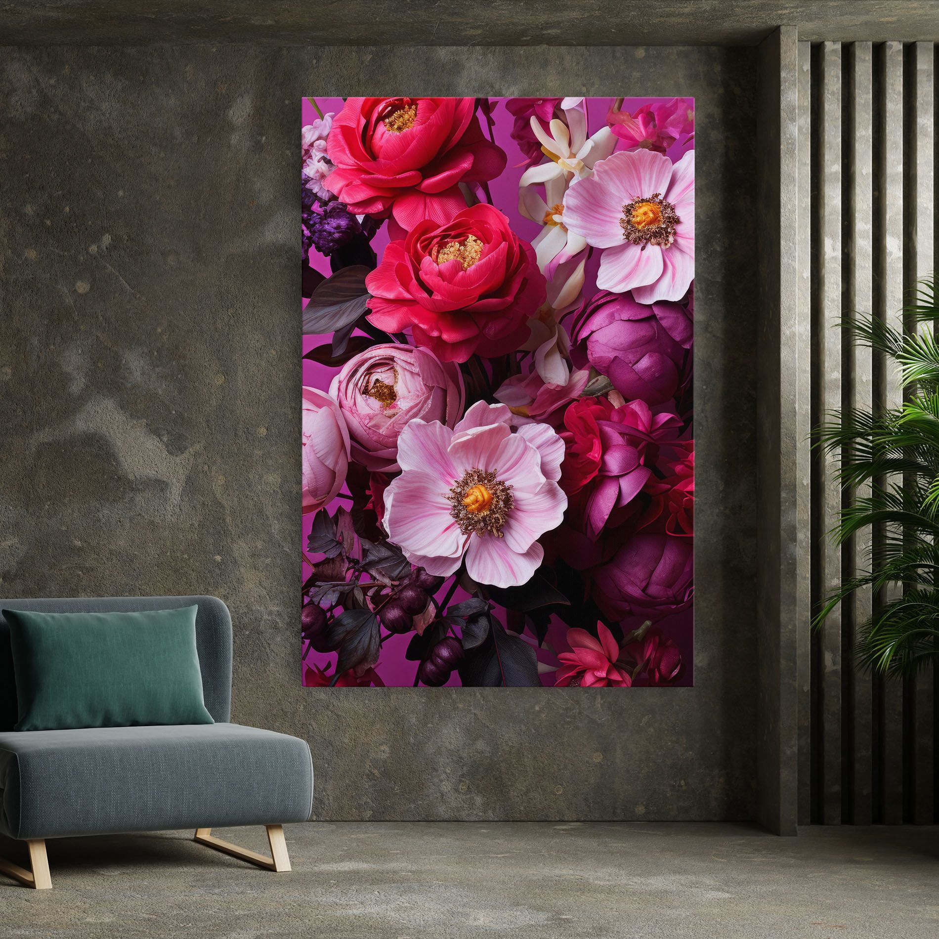 Pink Red Bouquet mockup 7