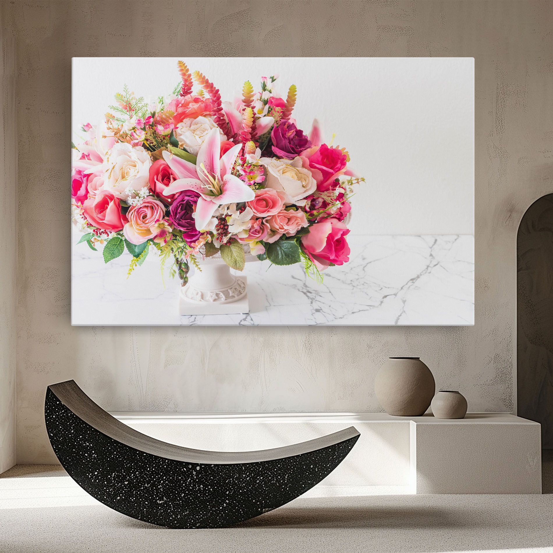 Bouquet Flowers Vase mockup 8