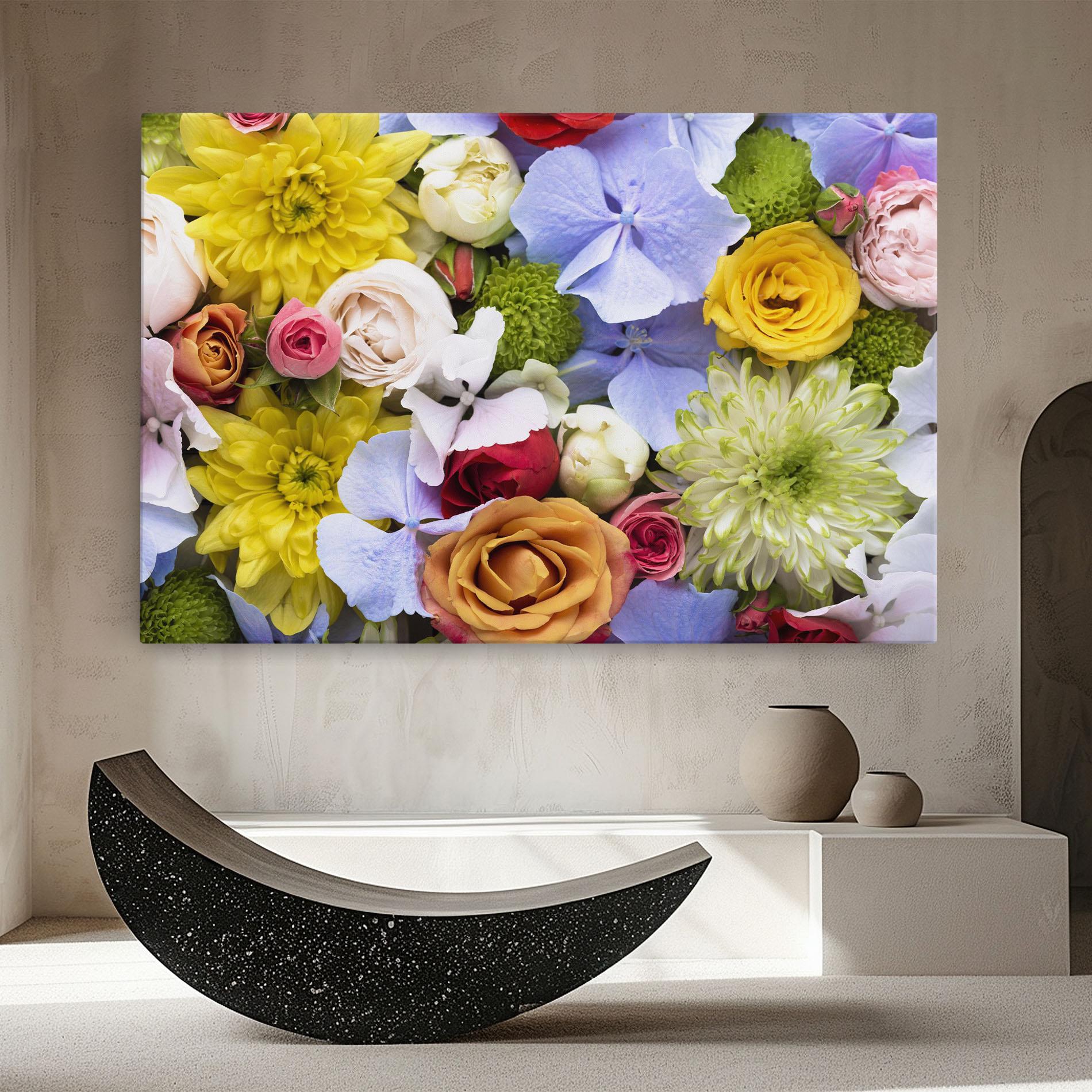 Leinwandbild Color Mix Flower Bouquet mockup 8