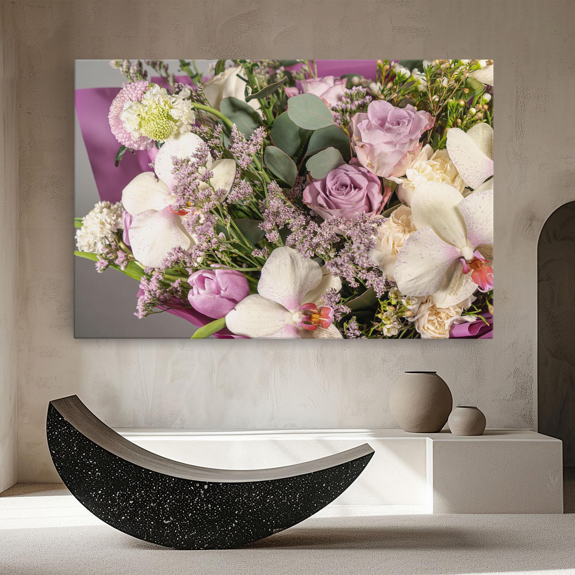 Leinwandbild Cute Purple Bouquet mockup 8