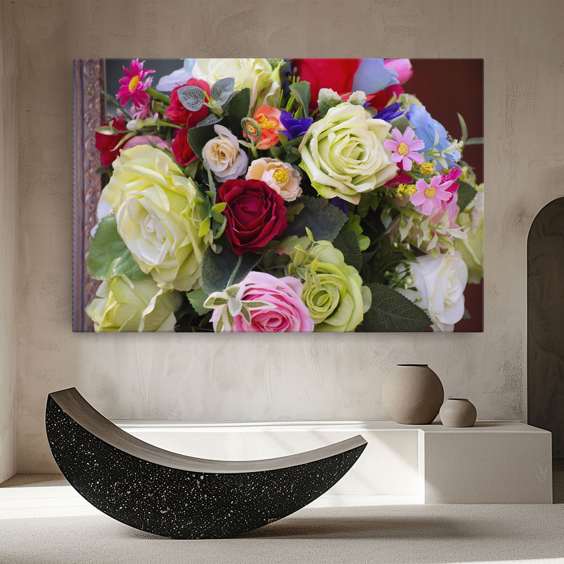 Mixed Roses Bouquet mockup 8