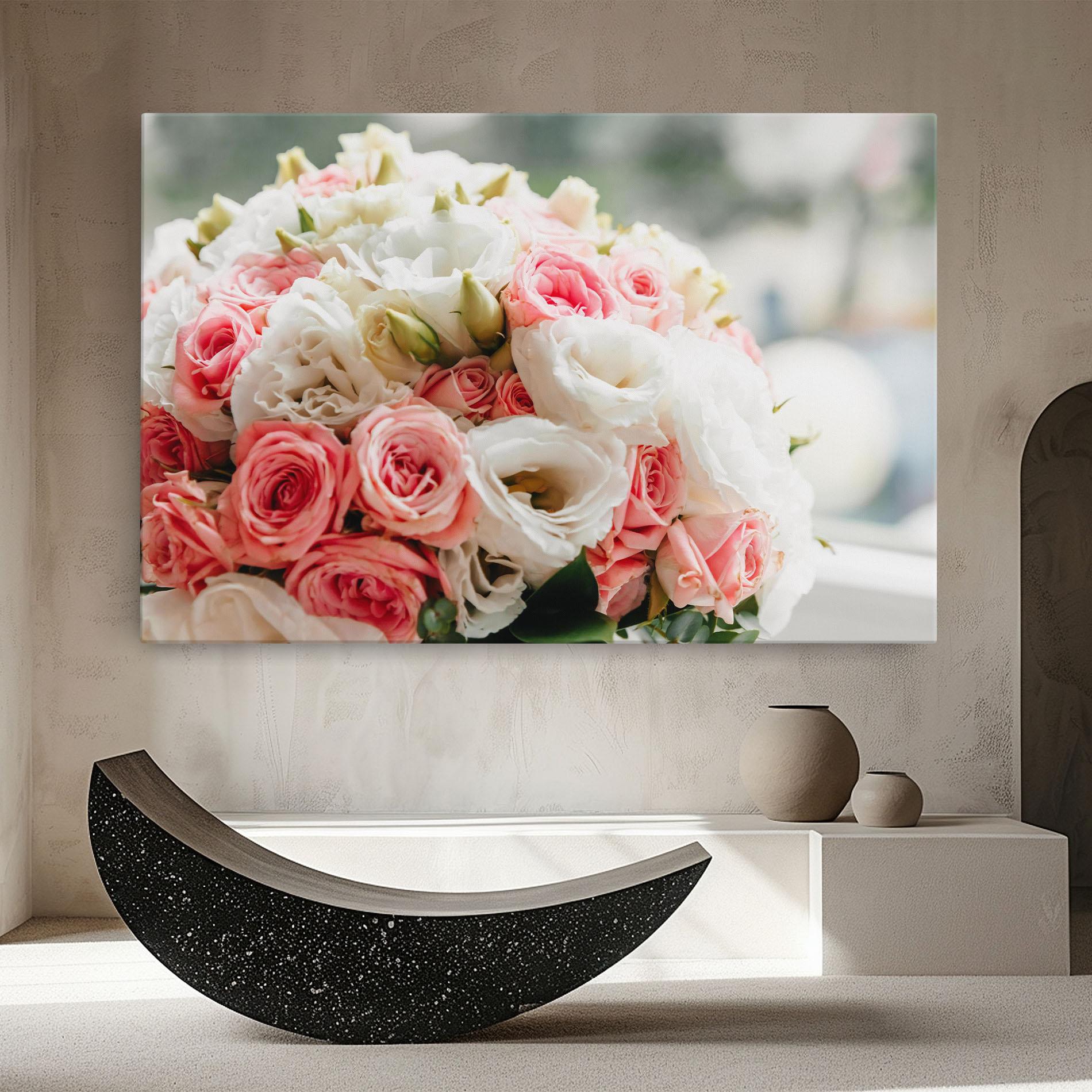 Leinwandbild Pink Beautiful Bouquet mockup 8