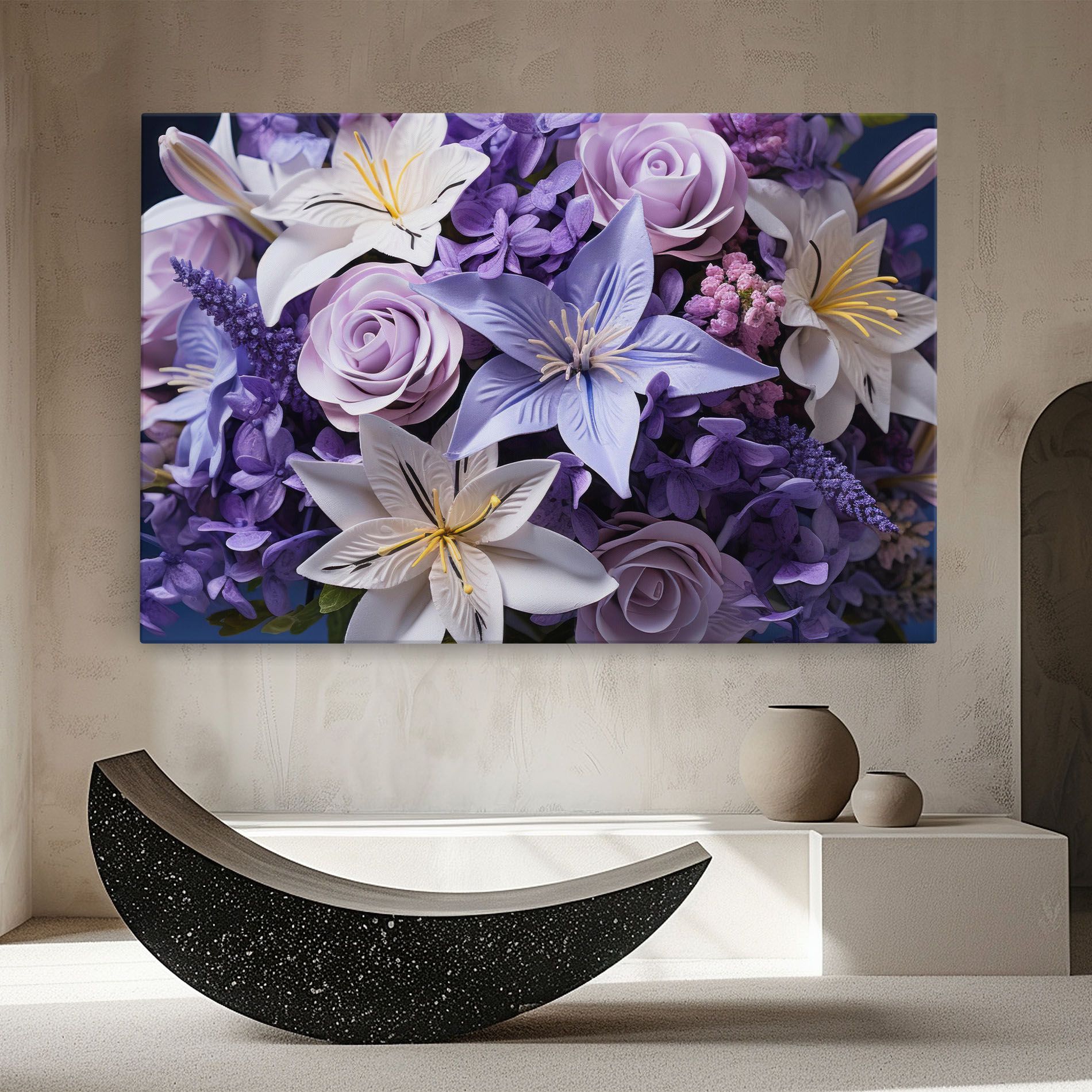 Purple Cute Bouquet mockup 8